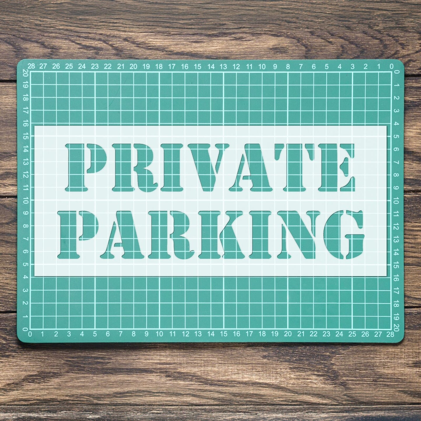 STENCIL PRIVATE PARKING CAR ROAD SIGN MYLAR PAINTING WALL ART CRAFTS  AIRBRUSH