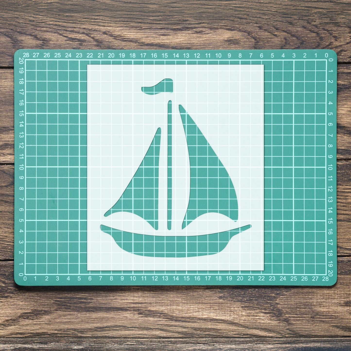 STENCIL SAILING BOAT SEA  PAINTING WALL ART  MYLAR CRAFTS  AIRBRUSH