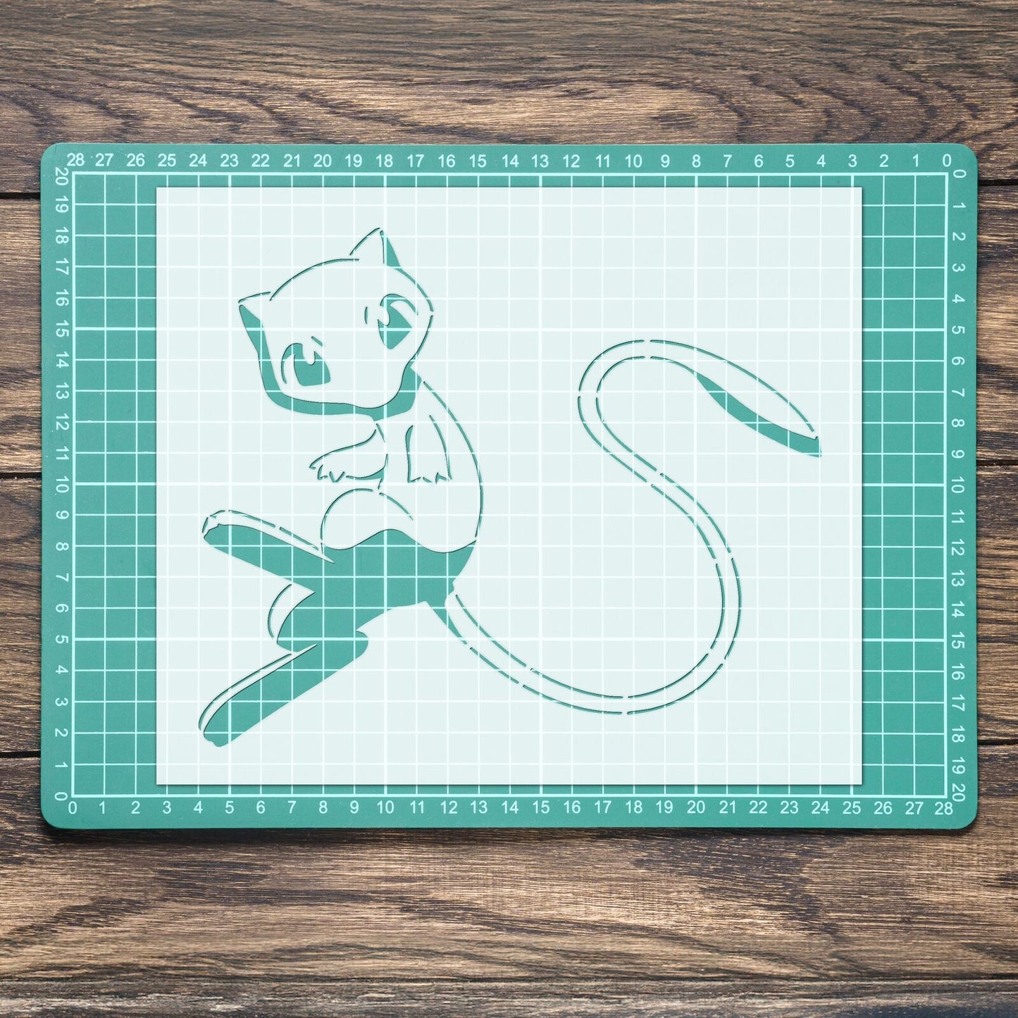 STENCIL MEW POKEMON  PAINTING WALL ART  MYLAR CRAFTS  AIRBRUSH