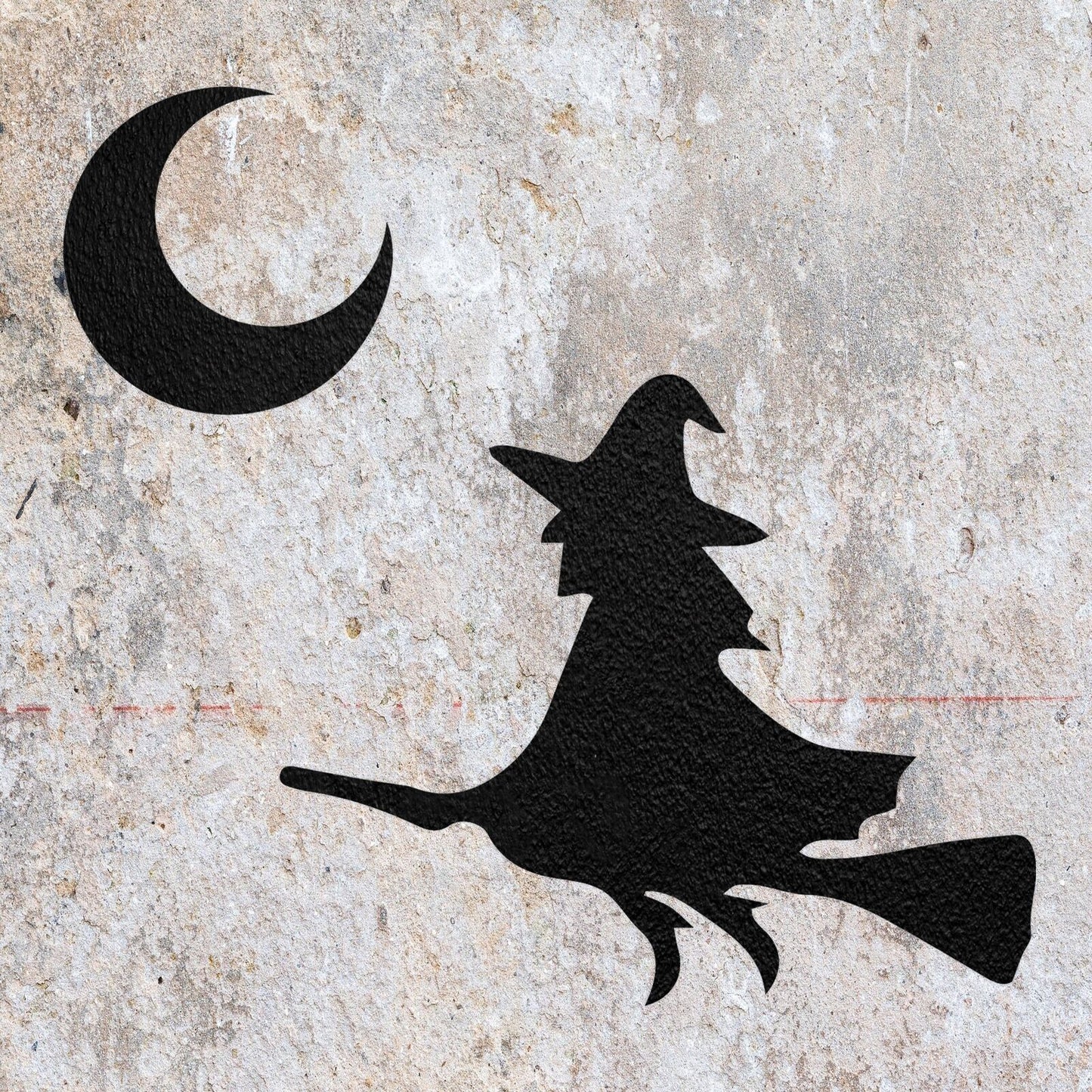 STENCIL WITCH HALLOWEEN MYLAR  PAINTING WALL ART  3 CRAFTS  AIRBRUSH