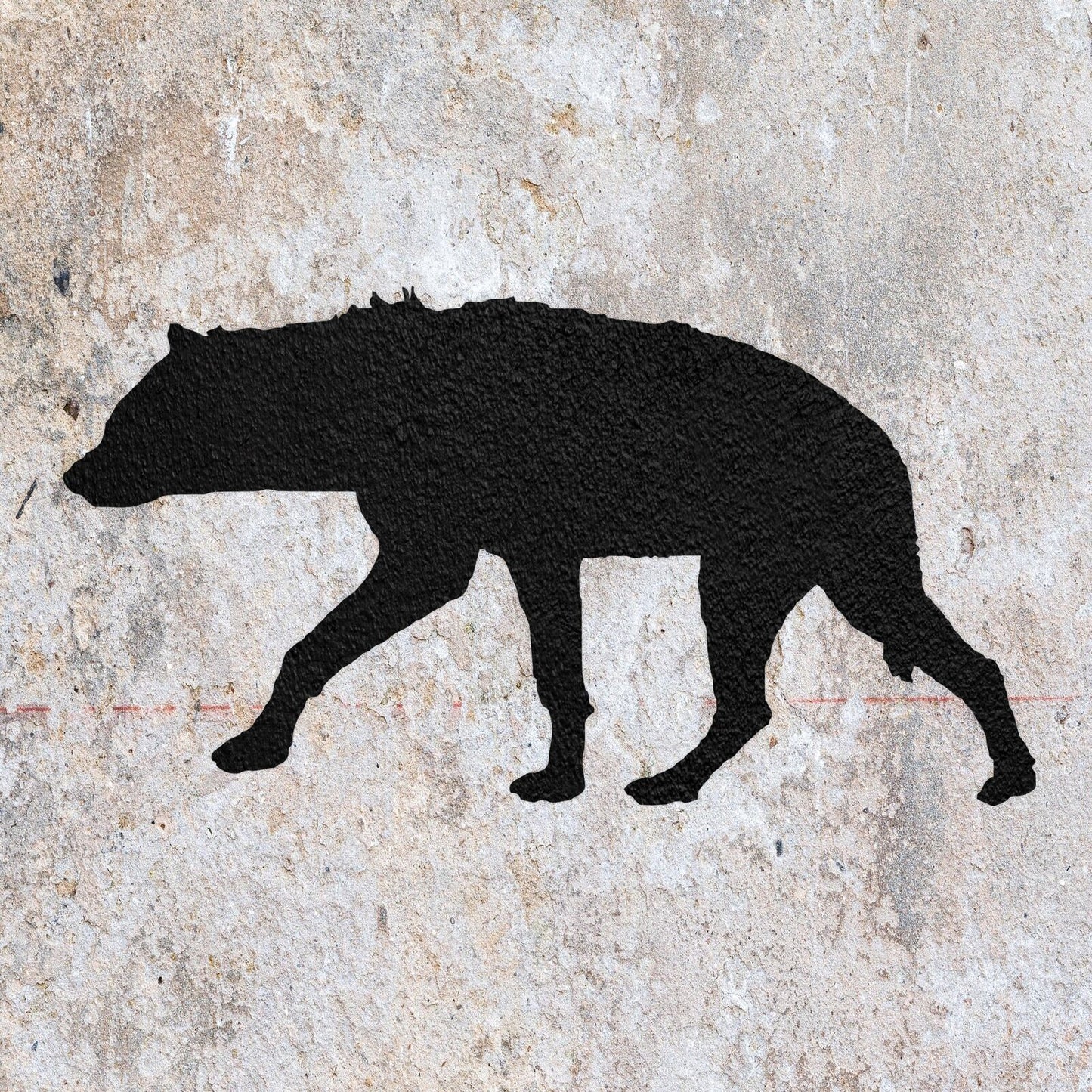 STENCIL HYENA ANIMAL DOG AFRICA MYLAR  PAINTING WALL ART  2 CRAFTS  AIRBRUSH