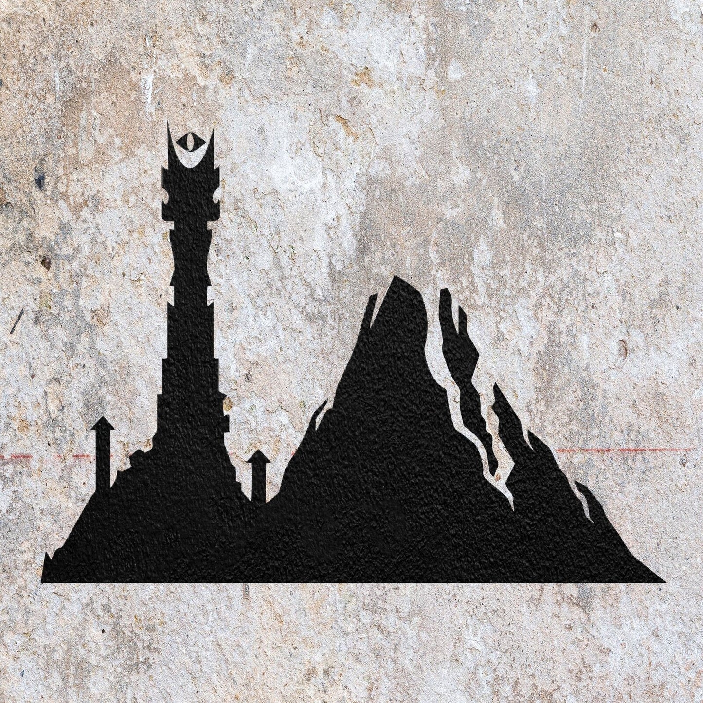 STENCIL MORDOR MYLAR  PAINTING WALL ART  CRAFTS  AIRBRUSH