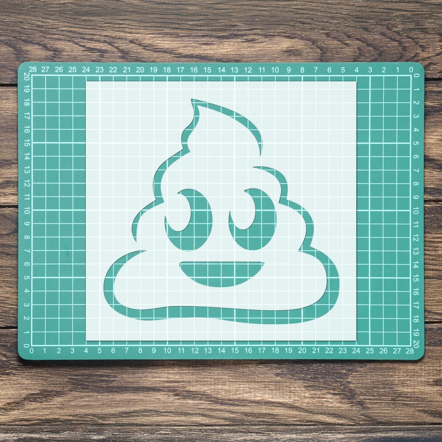 STENCIL CARTOON POO ICON  PAINTING WALL ART  MYLAR CRAFTS  AIRBRUSH