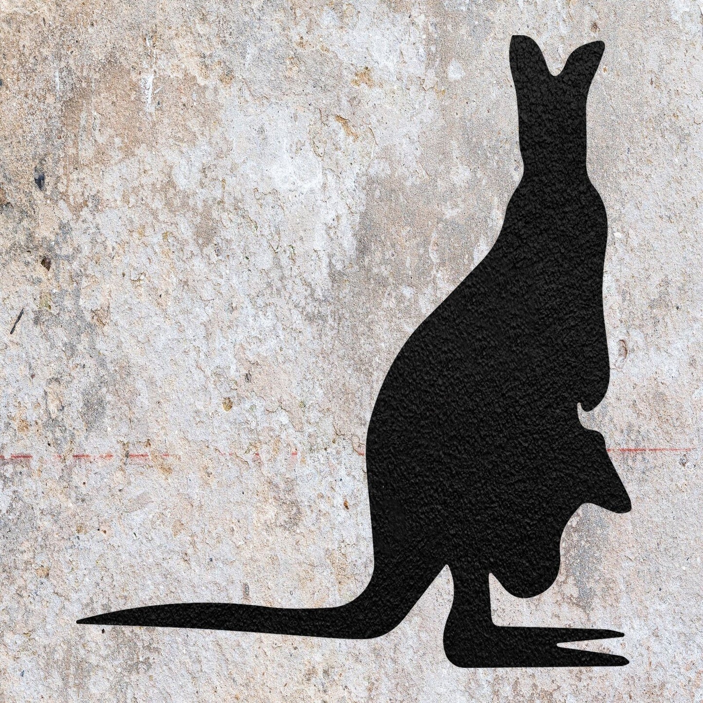 STENCIL KANGAROO AUSTRALIAN ANIMAL MYLAR  PAINTING WALL ART CRAFTS  5  AIRBRUSH