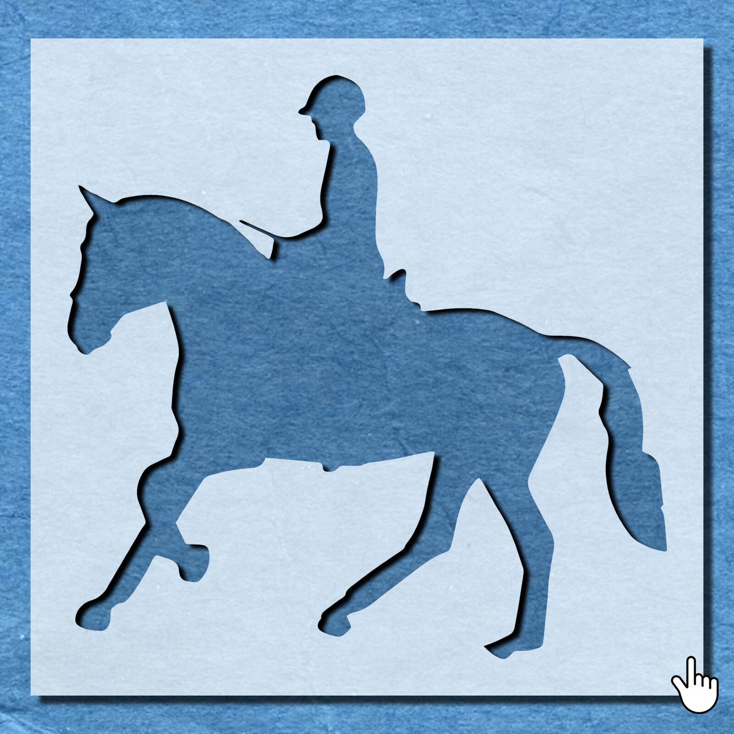 STENCIL HORSE RIDER RIDING MYLAR  PAINTING WALL ART  CRAFTS  AIRBRUSH