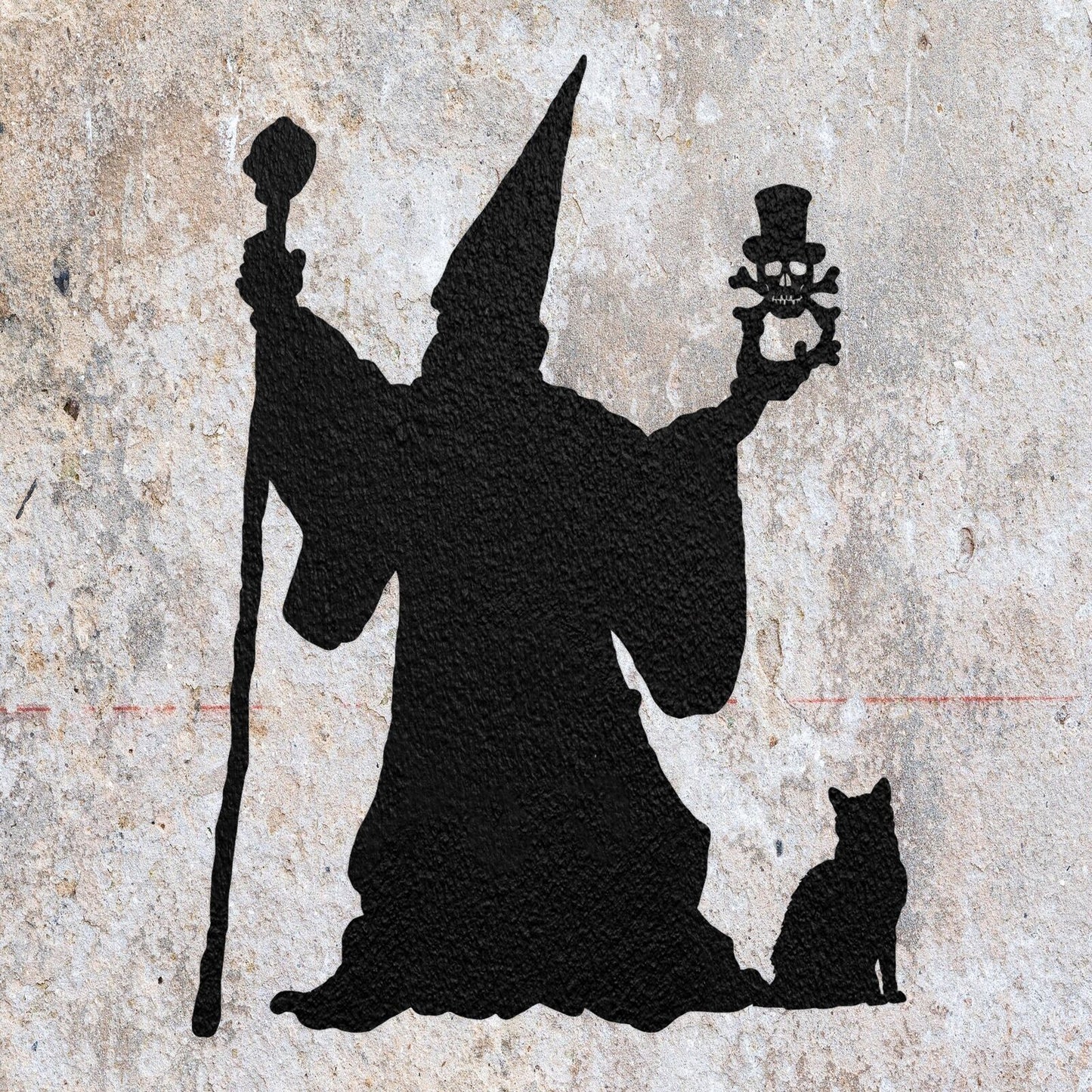 STENCIL WIZARD MAGIC HALLOWEEN  PAINTING WALL ART  2 MYLAR CRAFTS  AIRBRUSH