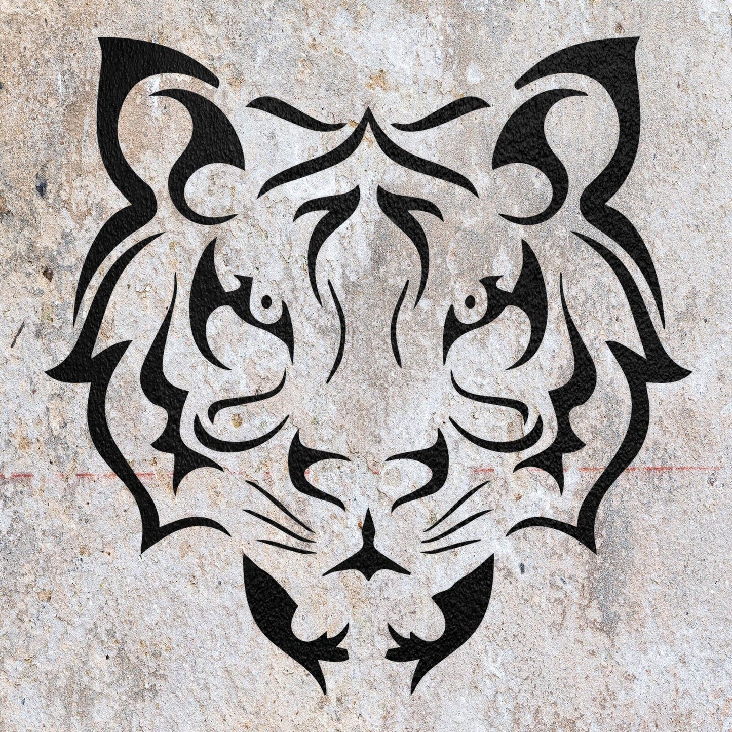 STENCIL TIGER ANIMAL FACE  PAINTING WALL  MYLAR ART CRAFTS  AIRBRUSH