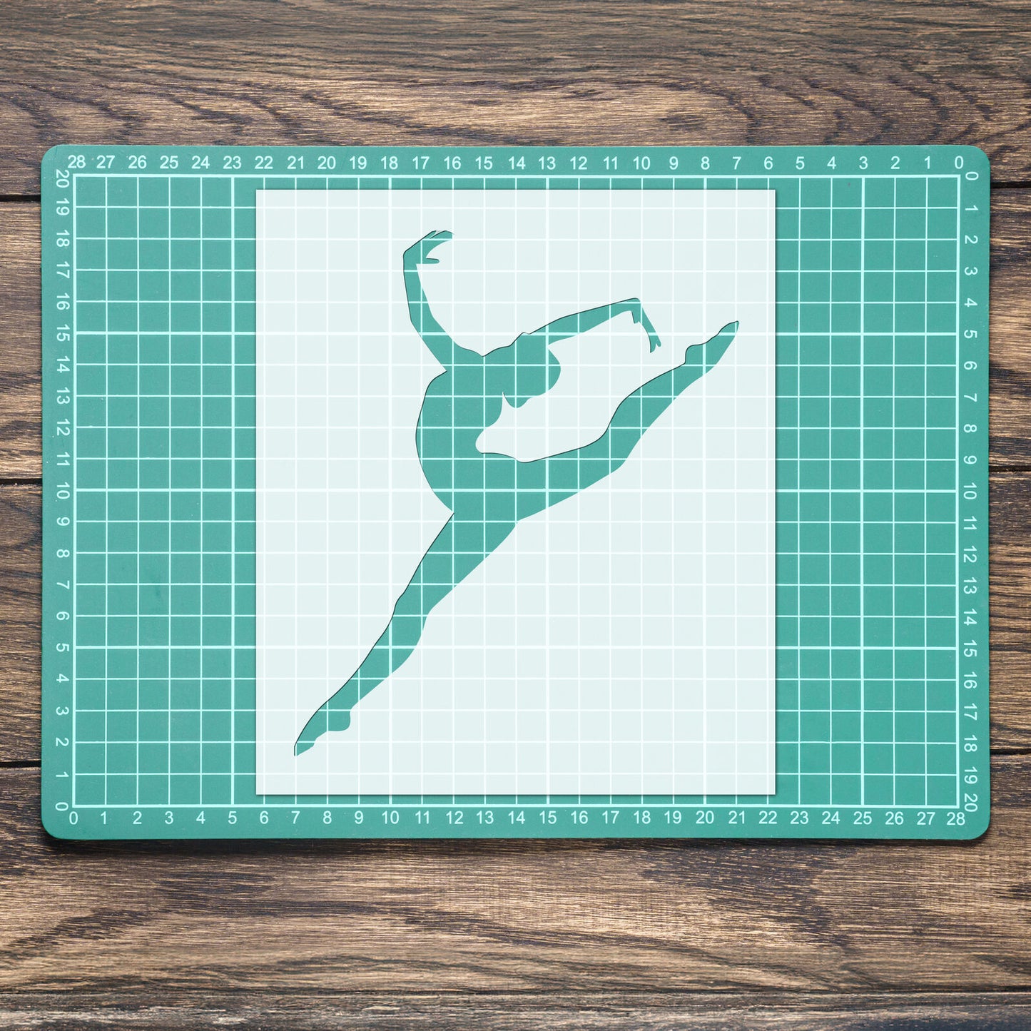 STENCIL BALLERINA BALLET ARABESQUE DANCING DANCER MYLAR ART CRAFT  AIRBRUSH