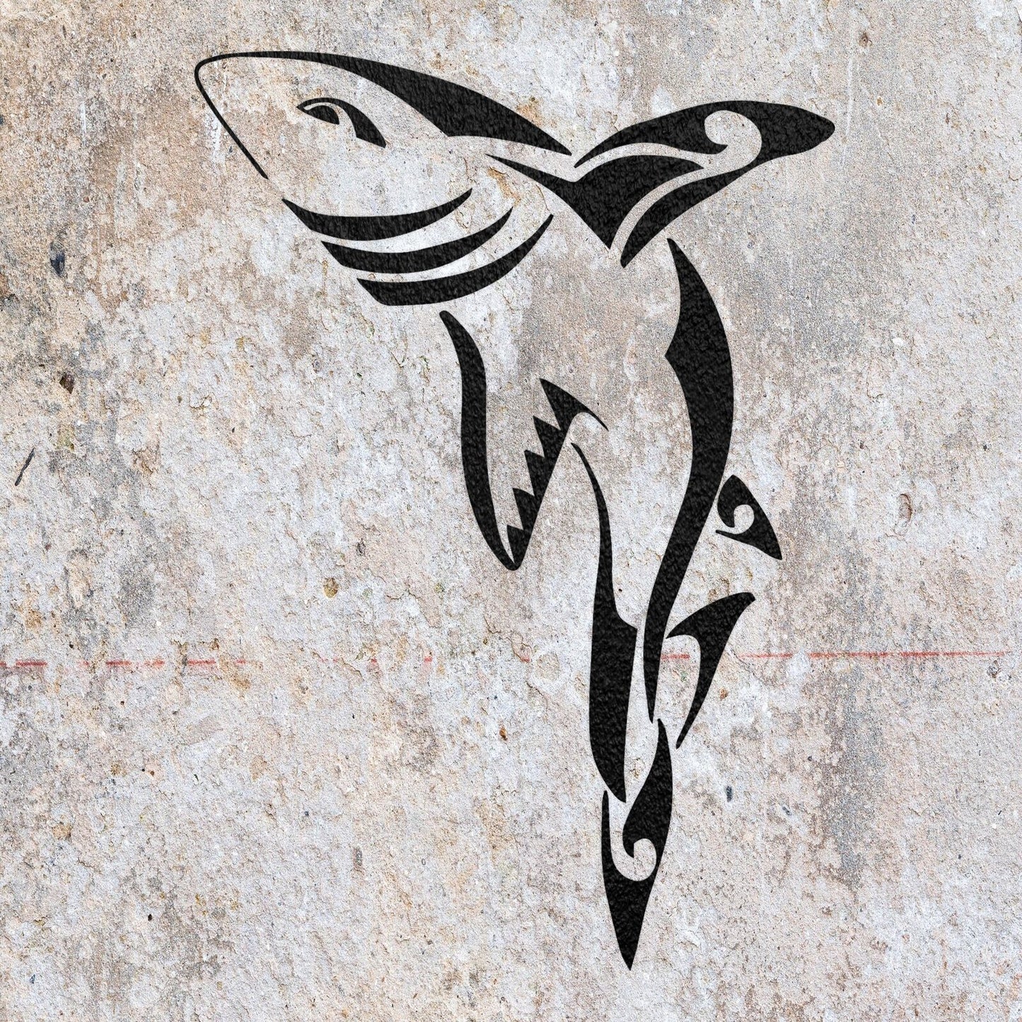 STENCIL SHARK ANIMAL SEA MYLAR  PAINTING WALL ART  CRAFTS  AIRBRUSH