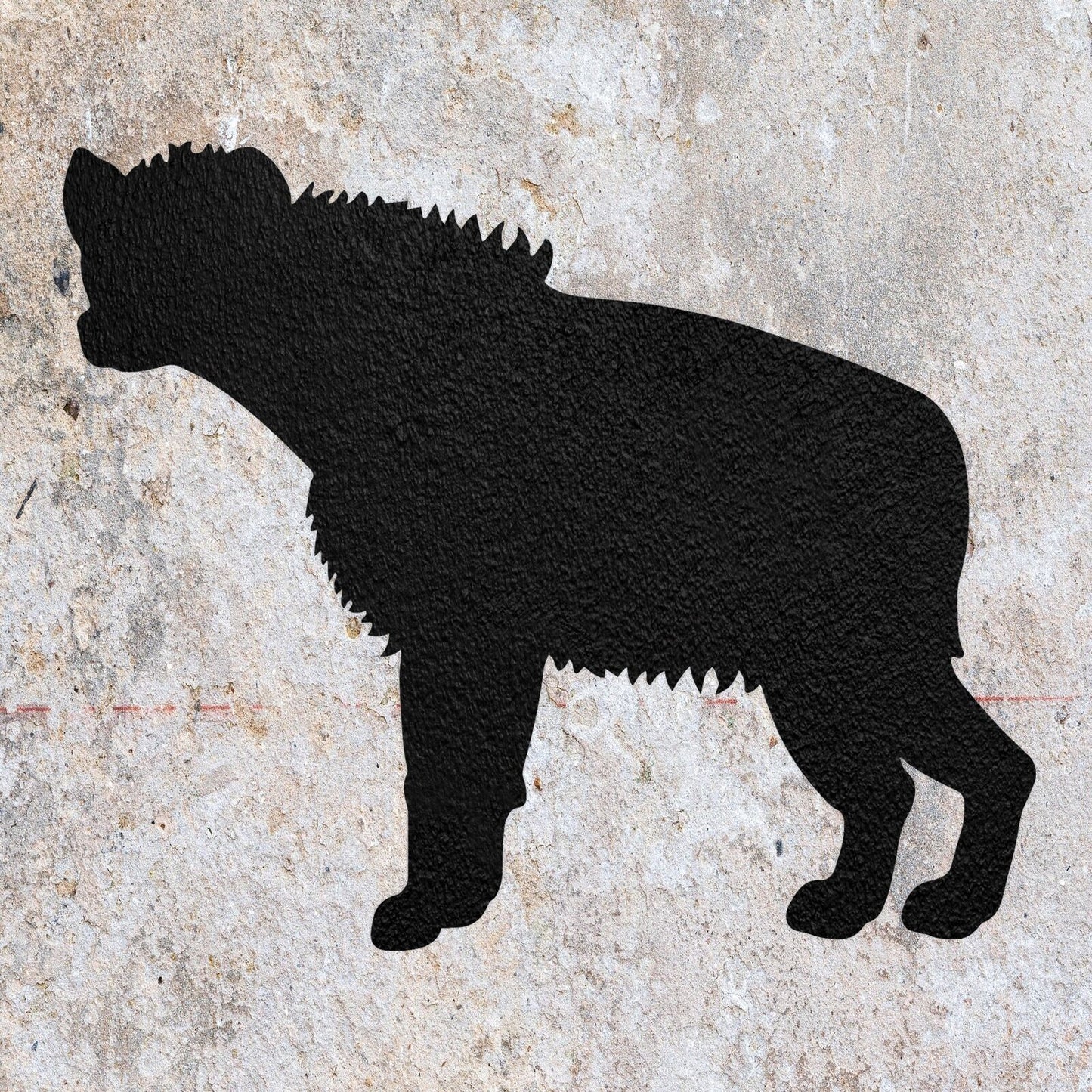 STENCIL HYENA ANIMAL DOG AFRICA MYLAR  PAINTING WALL ART  3 CRAFTS  AIRBRUSH