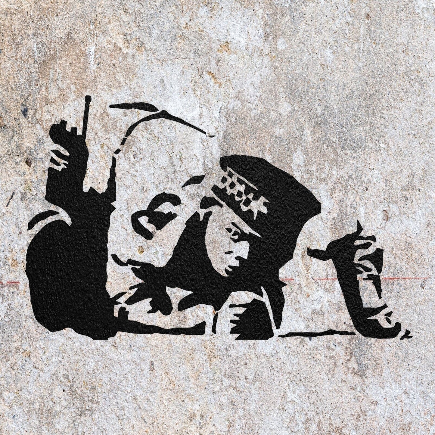 STENCIL BANKSY SNORTING COPPER  PAINTING WALL ART  MYLAR CRAFTS  AIRBRUSH