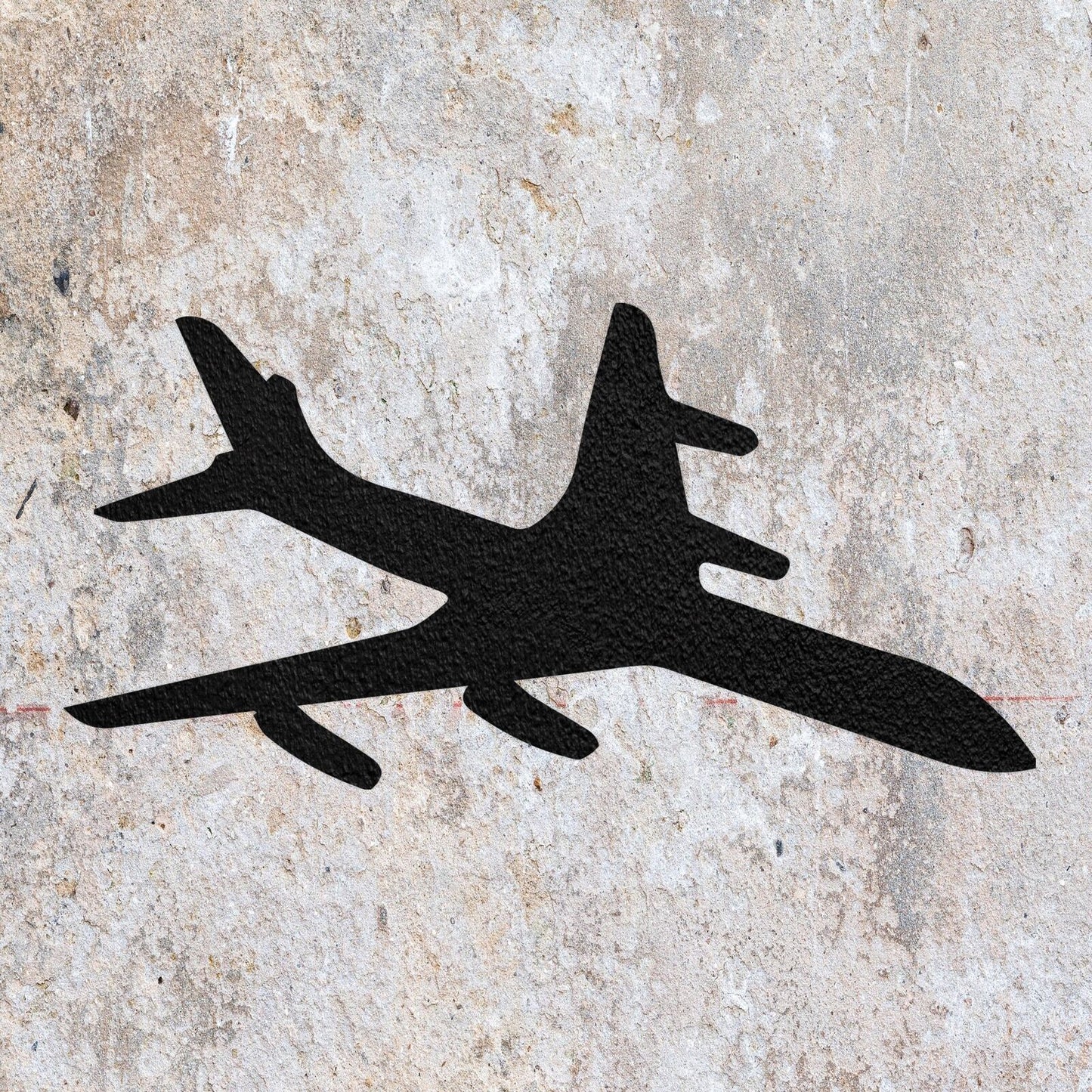 STENCIL PLANE JUMBO JET AIRCRAFT MYLAR PAINTING WALL ART CRAFTS AIRBRUSH