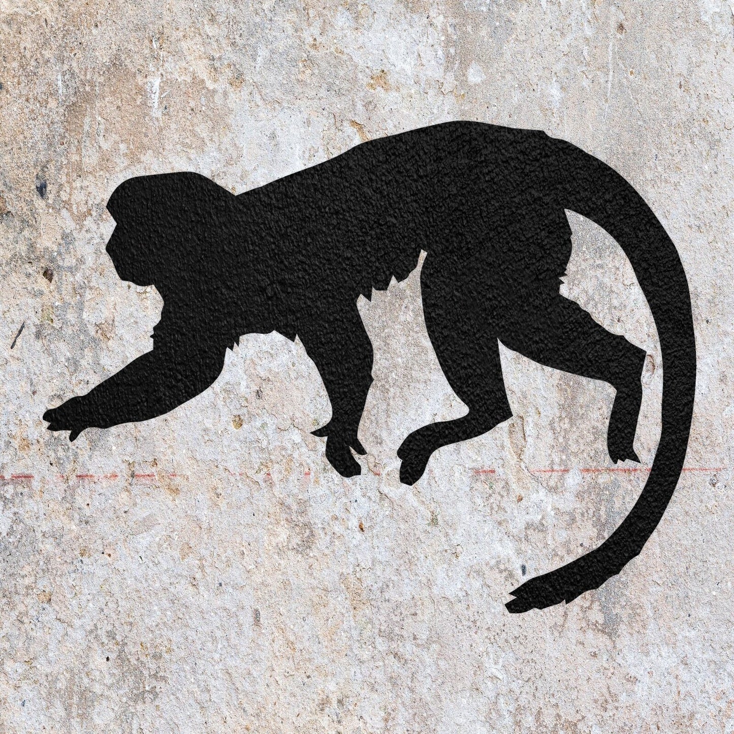 STENCIL MONKEY JUNGLE ANIMAL TAIL MYLAR  PAINTING WALL ART CRAFTS  5  AIRBRUSH