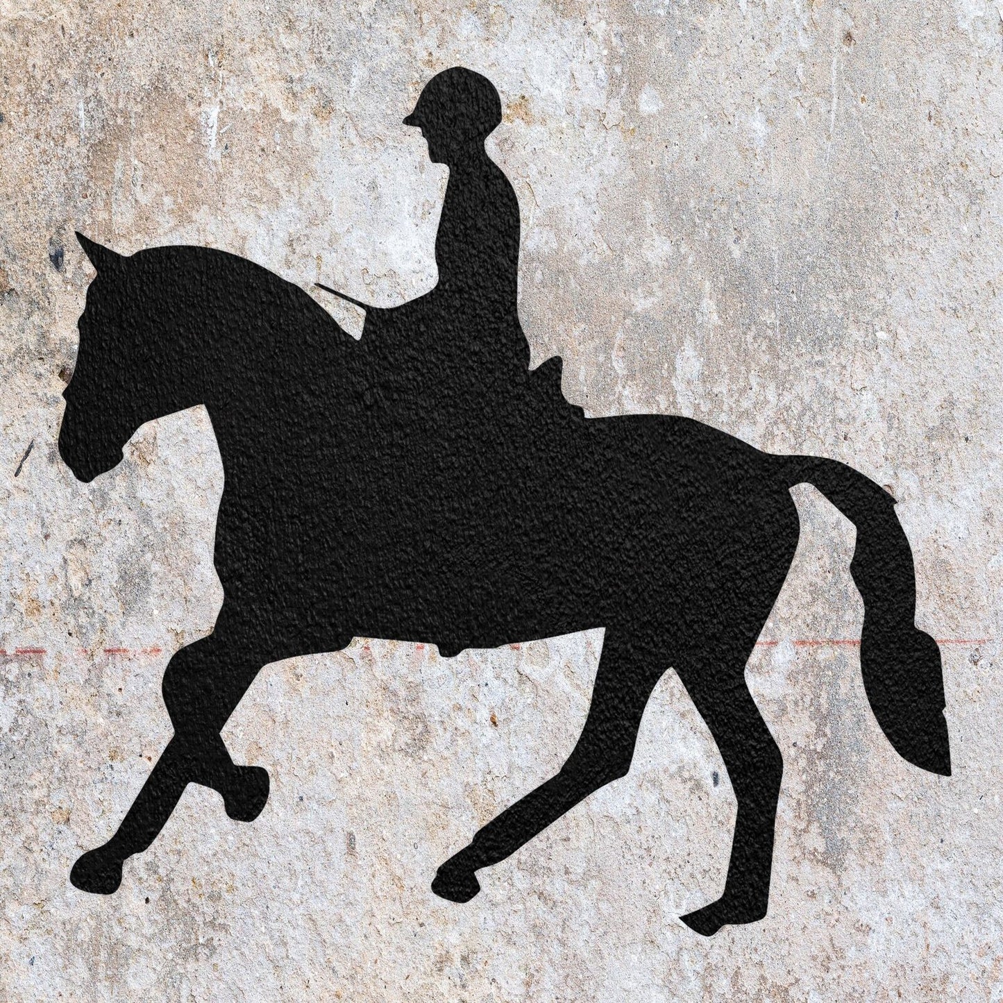 STENCIL HORSE RIDER RIDING MYLAR  PAINTING WALL ART  CRAFTS  AIRBRUSH