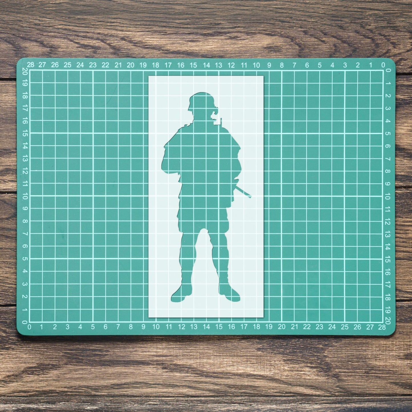 STENCIL SOLDIER ARMY WAR  PAINTING WALL  5 MYLAR ART CRAFTS  AIRBRUSH