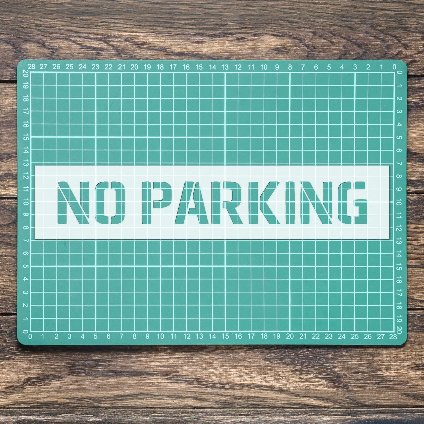 STENCIL NO PARKING OUTSIDE MYLAR PAINTING  SIGN HOME DIY ART CRAFTS  AIRBRUSH