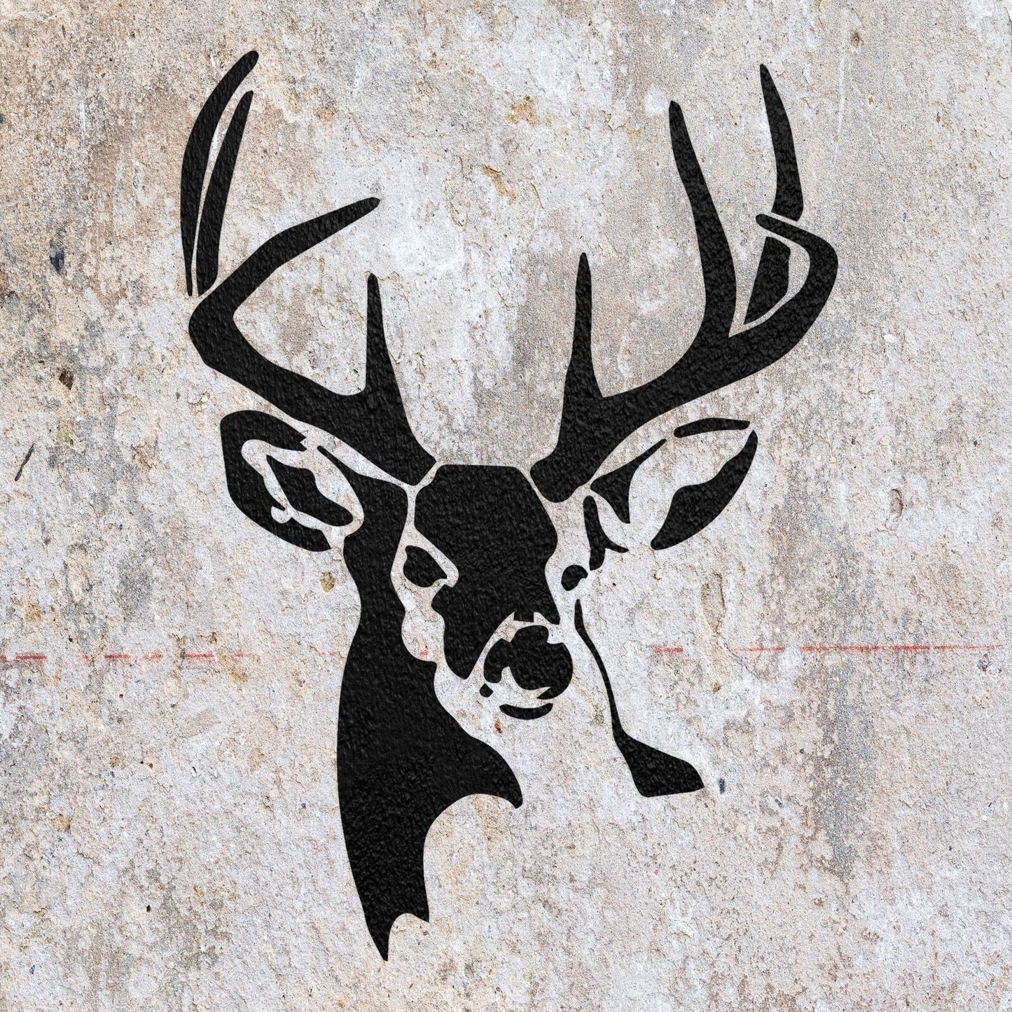 STENCIL STAG FACE REINDEER ANIMAL DEER MYLAR PAINTING WALL ART CRAFTS  AIRBRUSH