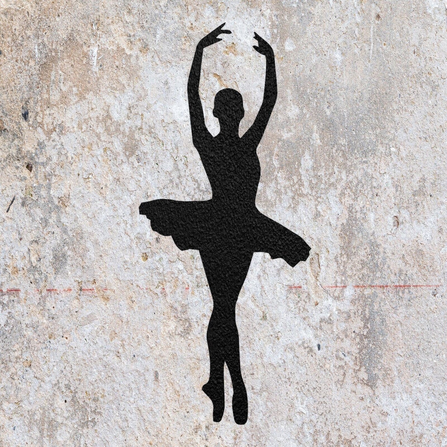 STENCIL BALLERINA BALLET PIROUETTE DANCING DANCER MYLAR ART CRAFT  AIRBRUSH