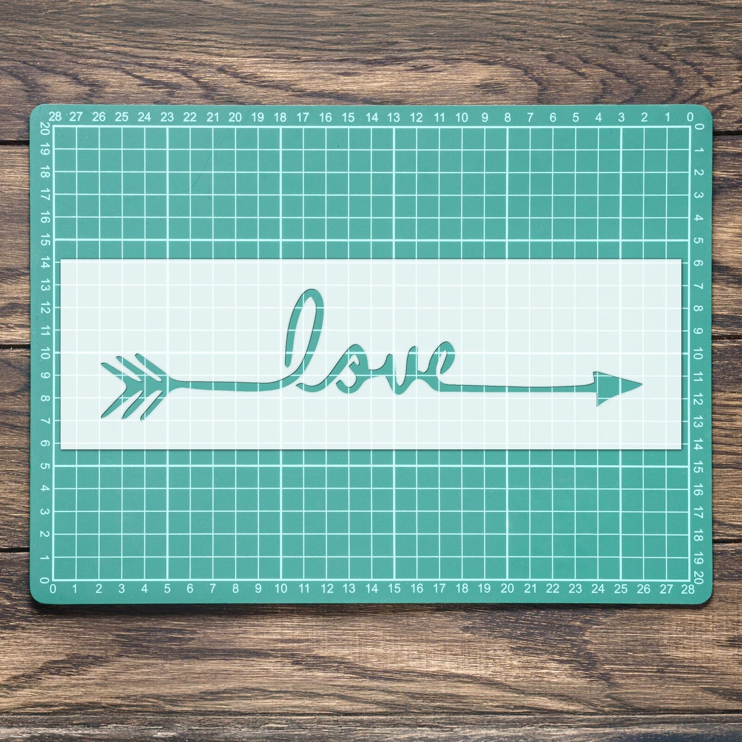 STENCIL LOVE ARROW QUOTE HEART MYLAR  PAINTING WALL ART CRAFTS   AIRBRUSH