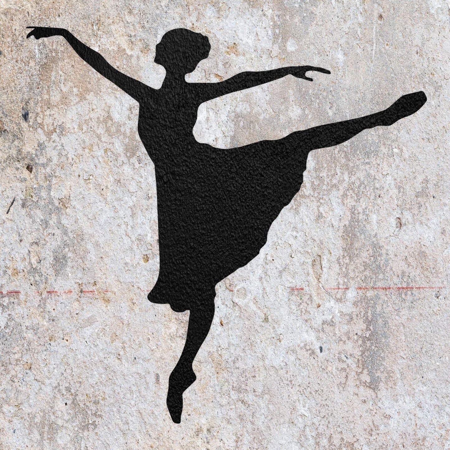 STENCIL BALLERINA ARABESQUE BALLET DANCING DANCER WALL ART CRAFT  AIRBRUSH