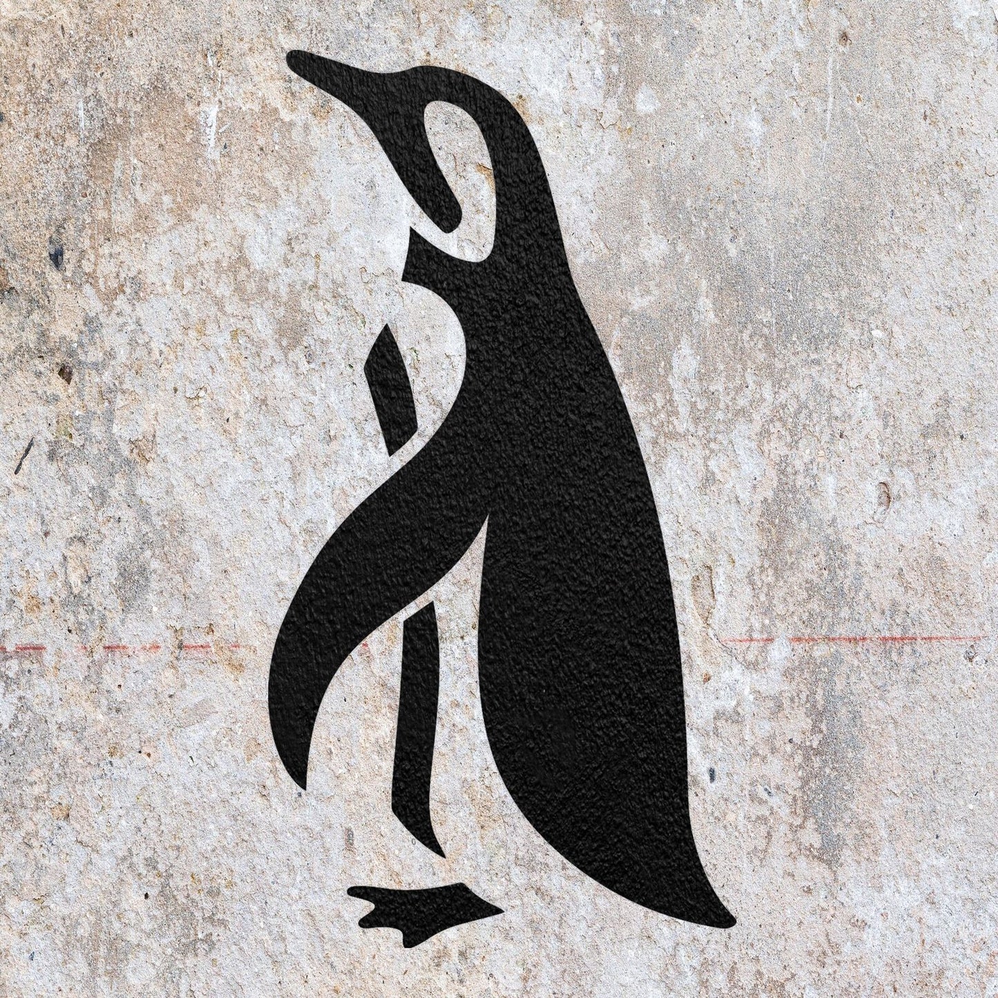 STENCIL PENGUIN ANIMAL MYLAR  PAINTING WALL  4 ART CRAFTS  AIRBRUSH