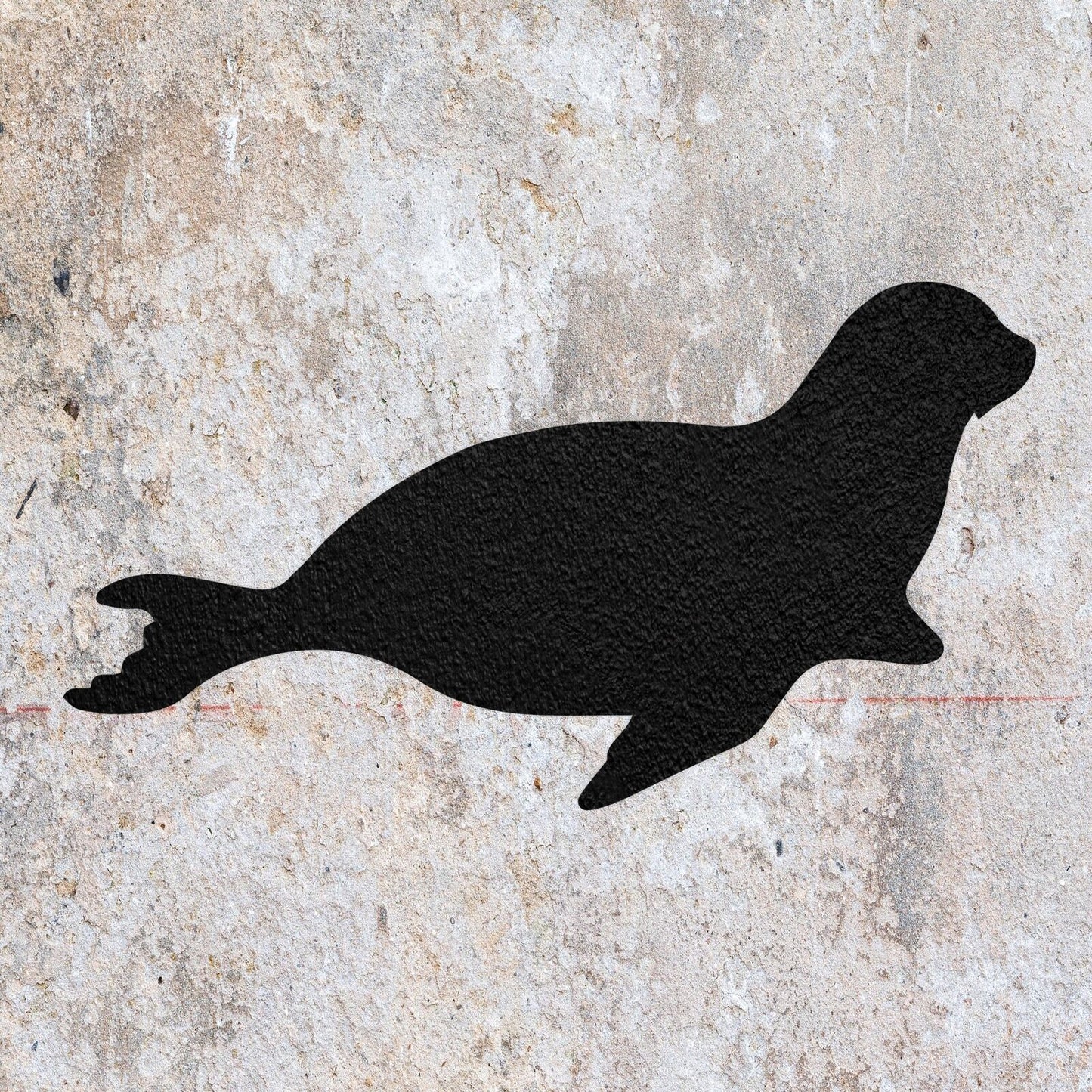 STENCIL SEA LION CUTE SEA ANIMAL MYLAR  PAINTING WALL ART CRAFTS  1  AIRBRUSH