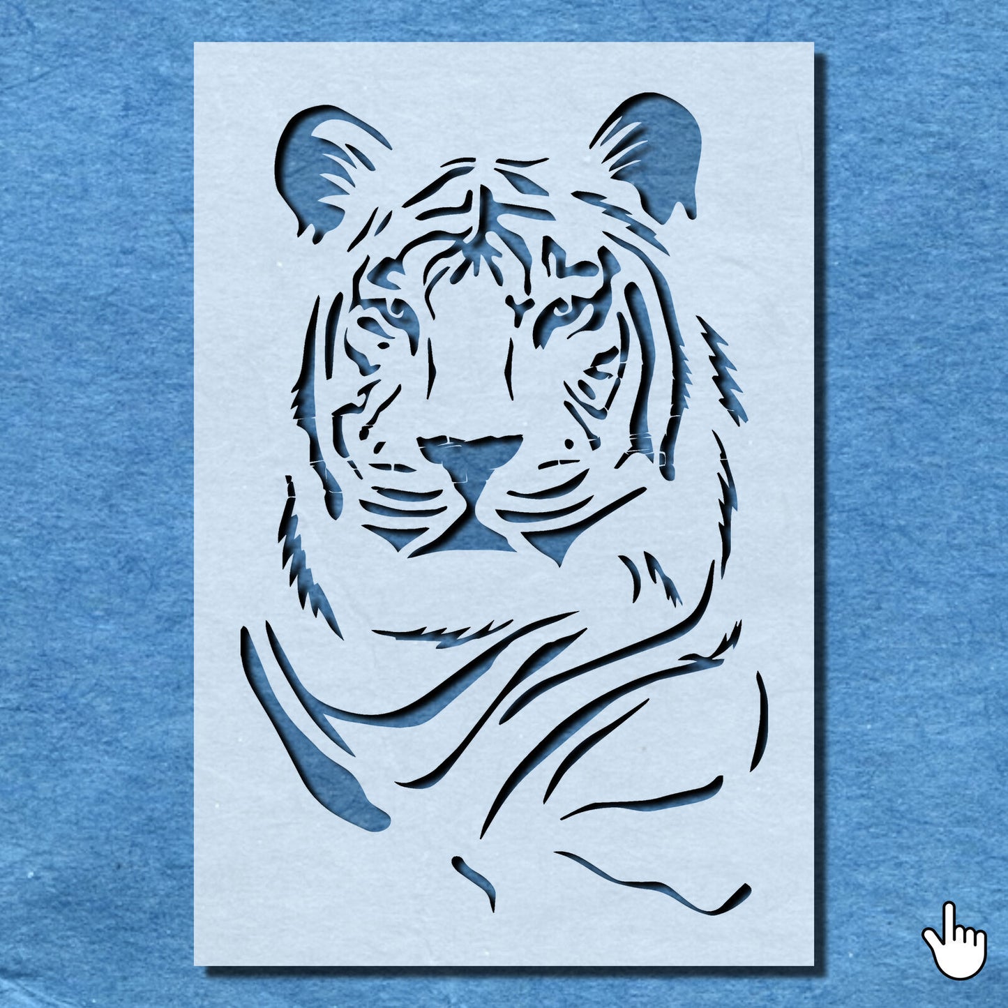 STENCIL TIGER ANIMAL FACE  PAINTING WALL  2 MYLAR ART CRAFTS  AIRBRUSH