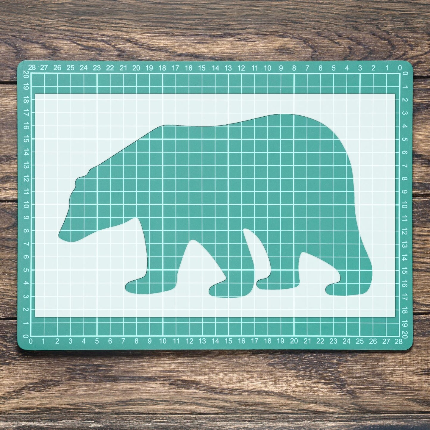 STENCIL POLAR BEAR ANIMAL MYLAR  PAINTING WALL ART  CRAFTS  AIRBRUSH