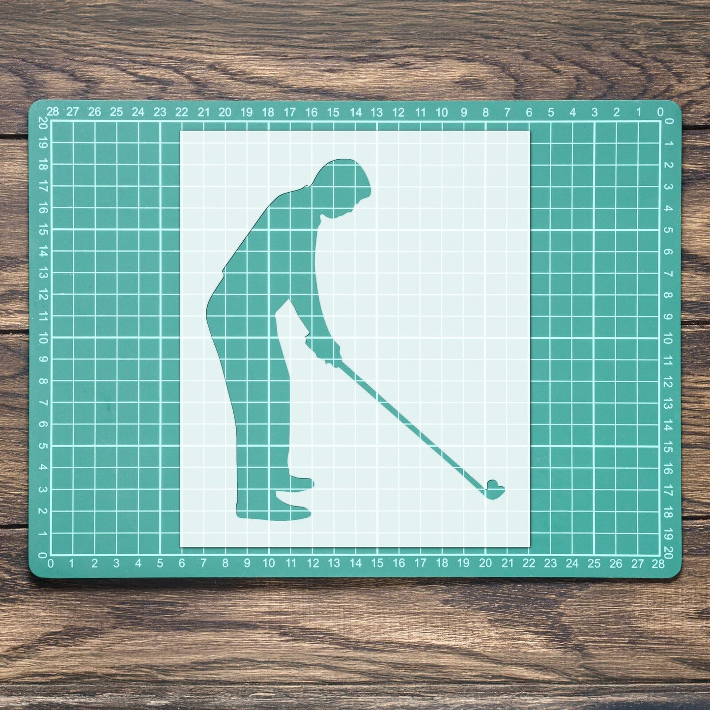 STENCIL GOLFER DRIVING GOLF SPORTS MYLAR  PAINTING WALL ART CRAFTS   AIRBRUSH