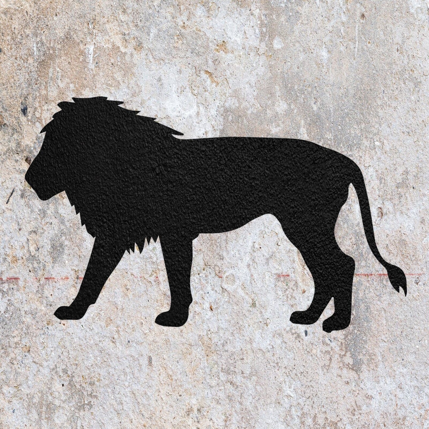 STENCIL LION WILD ANIMAL CAT ROAR MYLAR  PAINTING WALL ART CRAFTS  1  AIRBRUSH