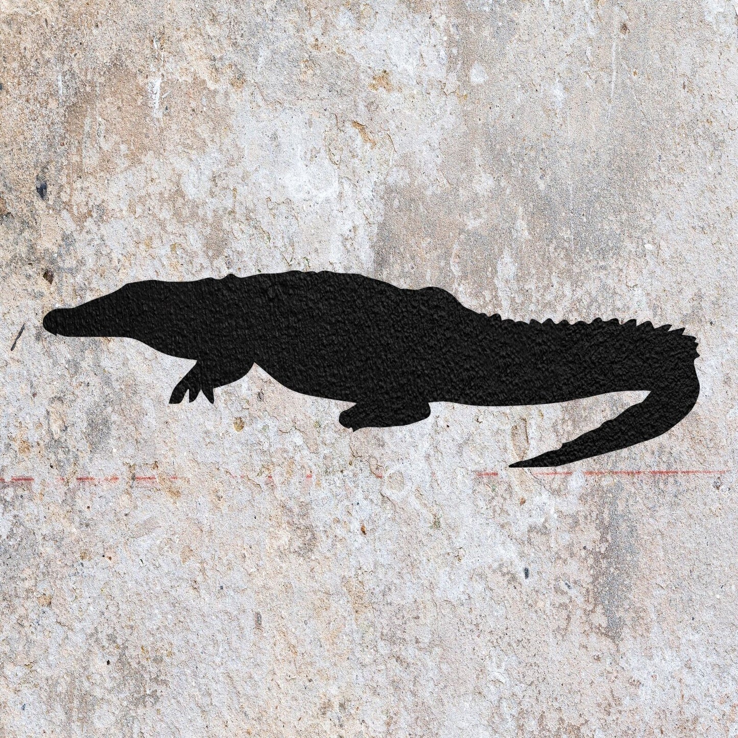 STENCIL SALT WATER CROCODILE REPTILE ANIMAL MYLAR WALL ART CRAFT AIRBRUSH