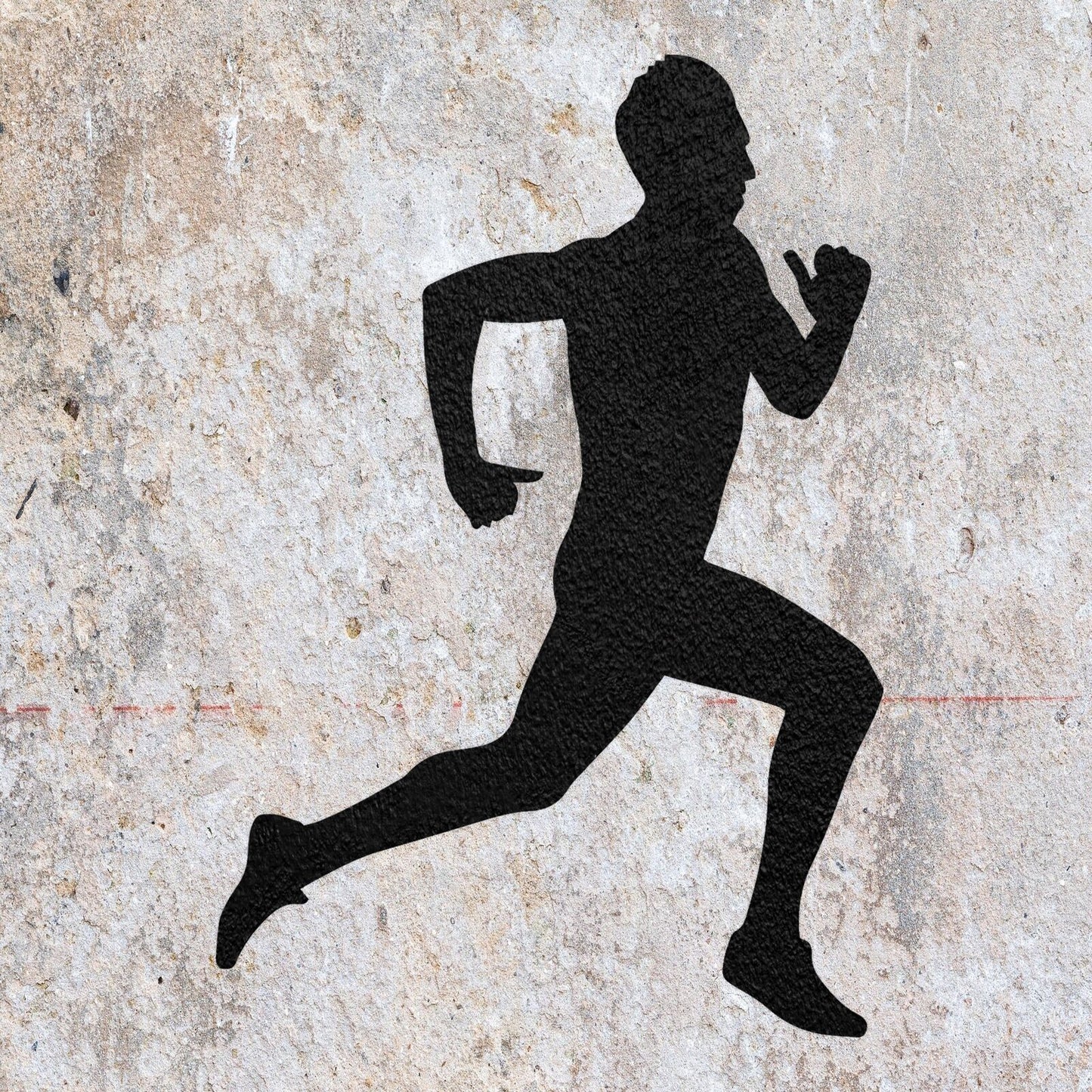 STENCIL JOGGING RUNNER RUNNING SPORTS MYLAR PAINTING WALL ART CRAFTS  AIRBRUSH