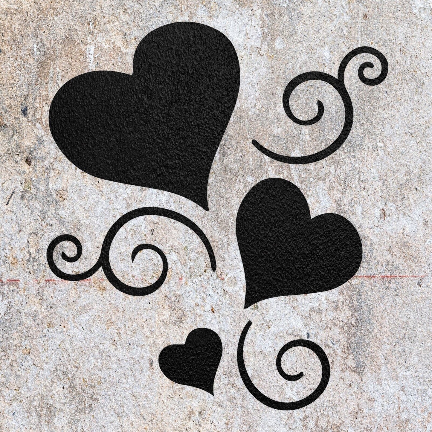 STENCIL HEART SHAPE LOVE MYLAR  PAINTING WALL ART CRAFTS  1  AIRBRUSH