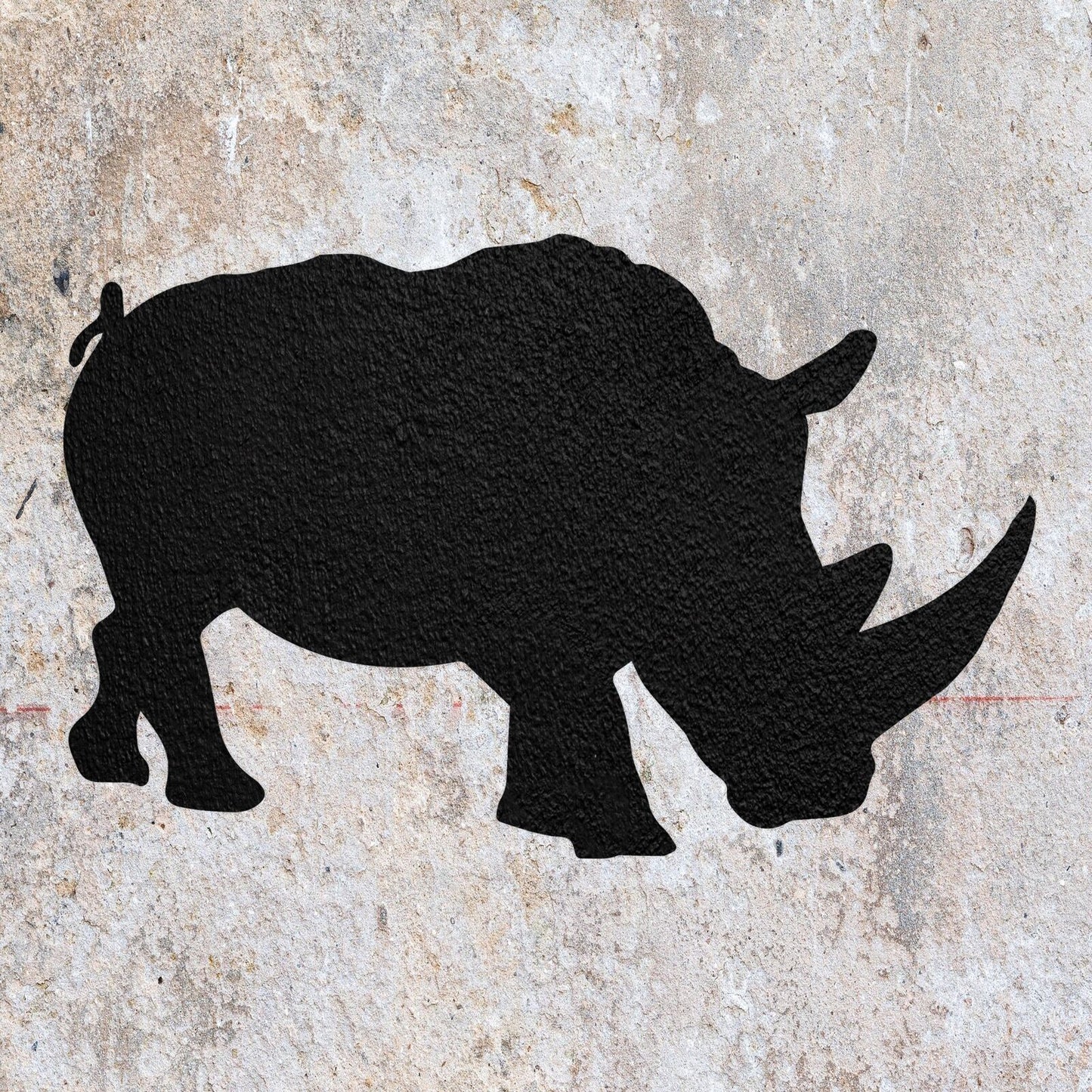 STENCIL RHINO RHINOCEROS WILD ANIMAL MYLAR PAINTING WALL ART CRAFTS 3 AIRBRUSH