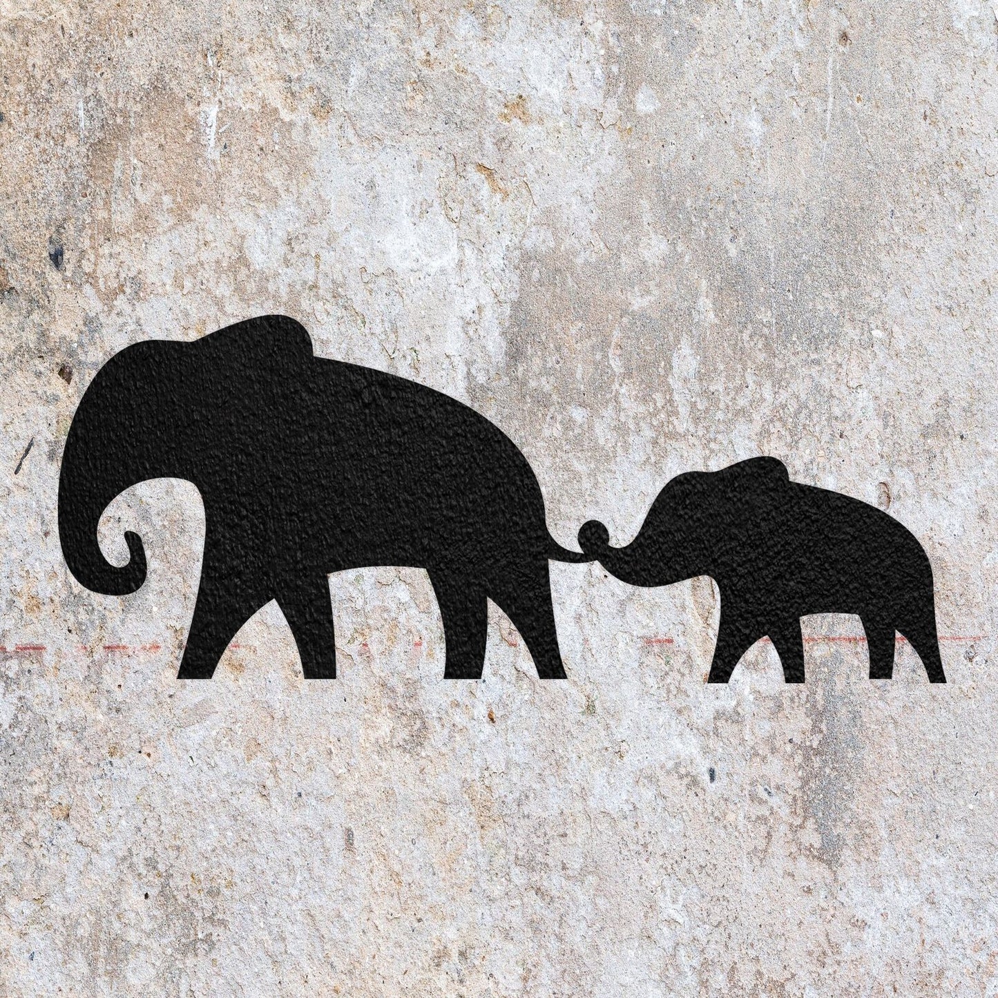 STENCIL ELEPHANT MYLAR  PAINTING WALL ART  5 CRAFTS  AIRBRUSH