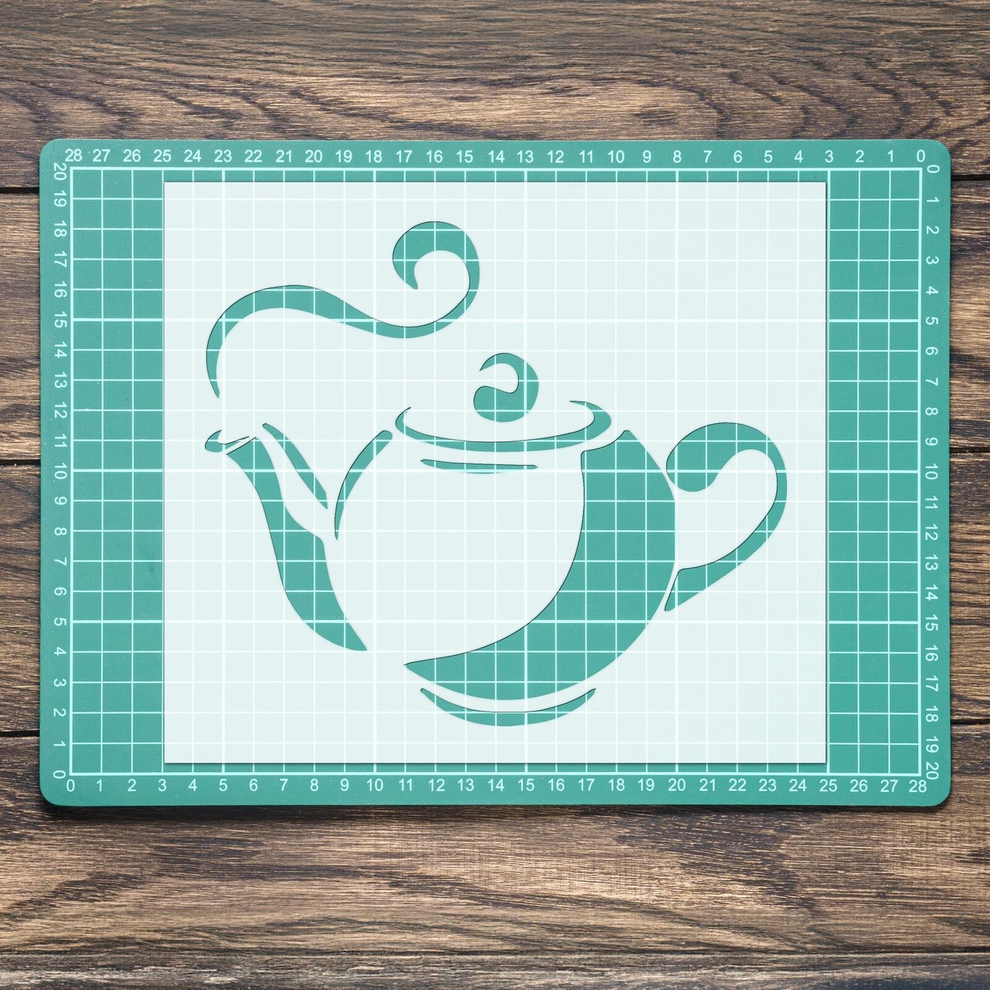 STENCIL TEA POT KITCHEN COFFEE CUP MYLAR  PAINTING WALL ART CRAFTS  3  AIRBRUSH