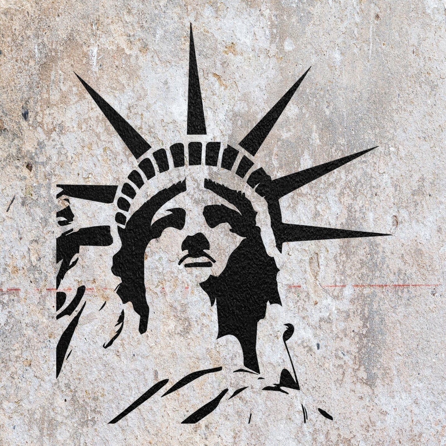 STENCIL STATUE OF LIBERTY MYLAR  PAINTING WALL ART  2 CRAFTS  AIRBRUSH