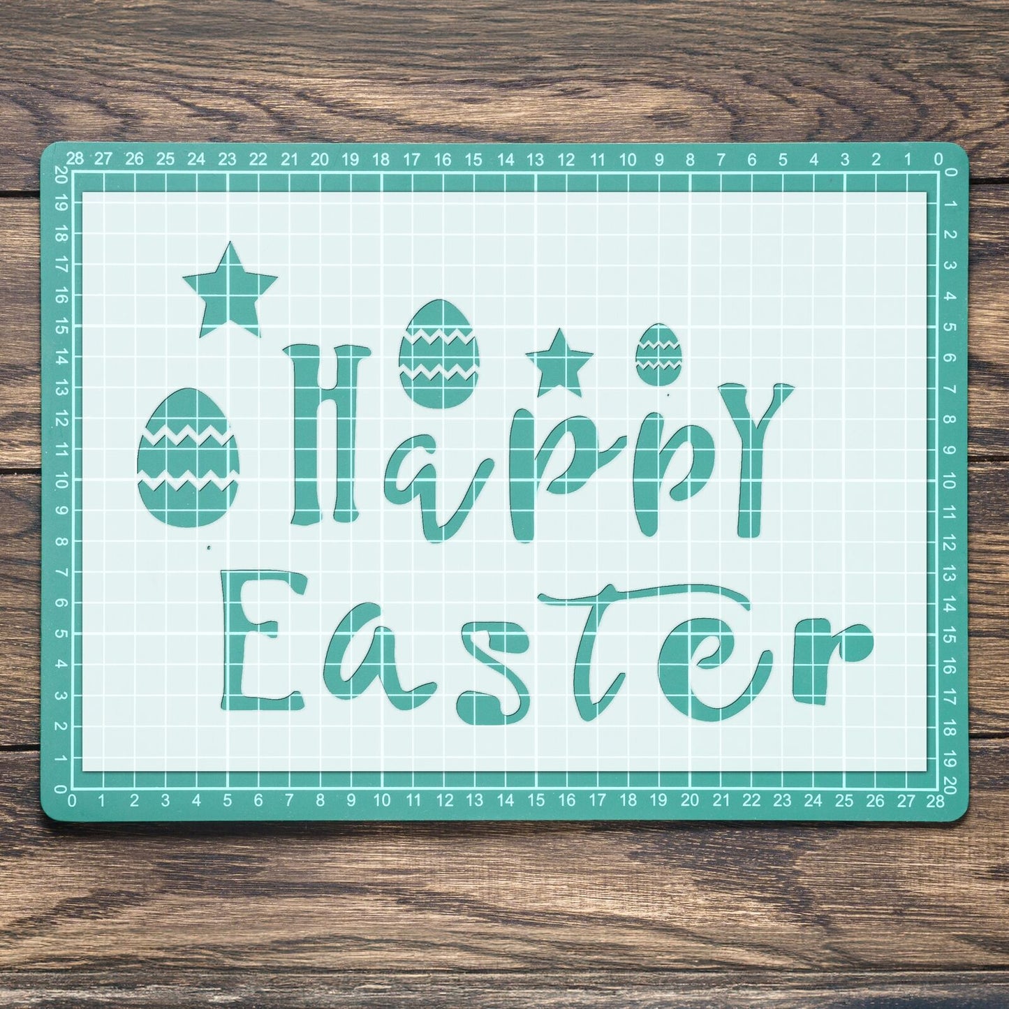 STENCIL HAPPY EASTER EGG STAR QUOTE MYLAR  PAINTING WALL ART CRAFTS   AIRBRUSH