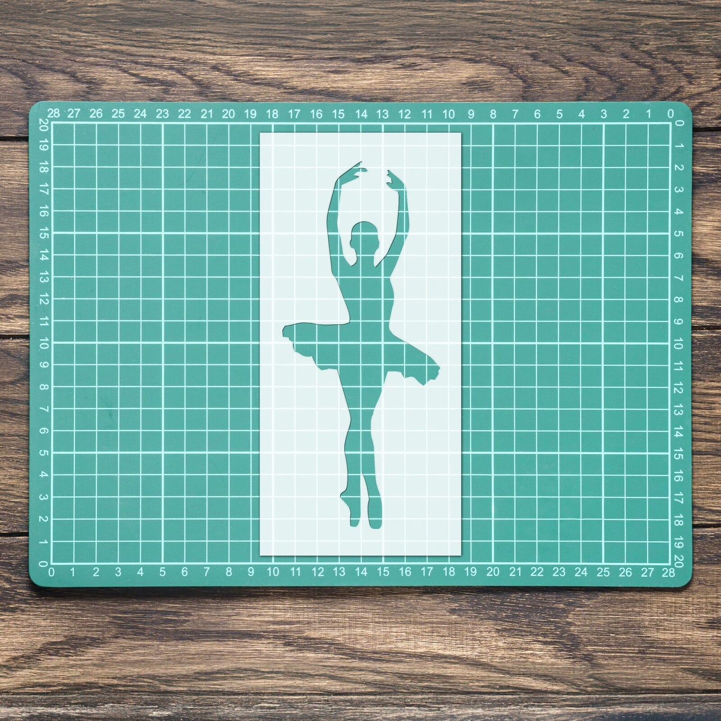 STENCIL BALLERINA BALLET PIROUETTE DANCING DANCER MYLAR ART CRAFT  AIRBRUSH