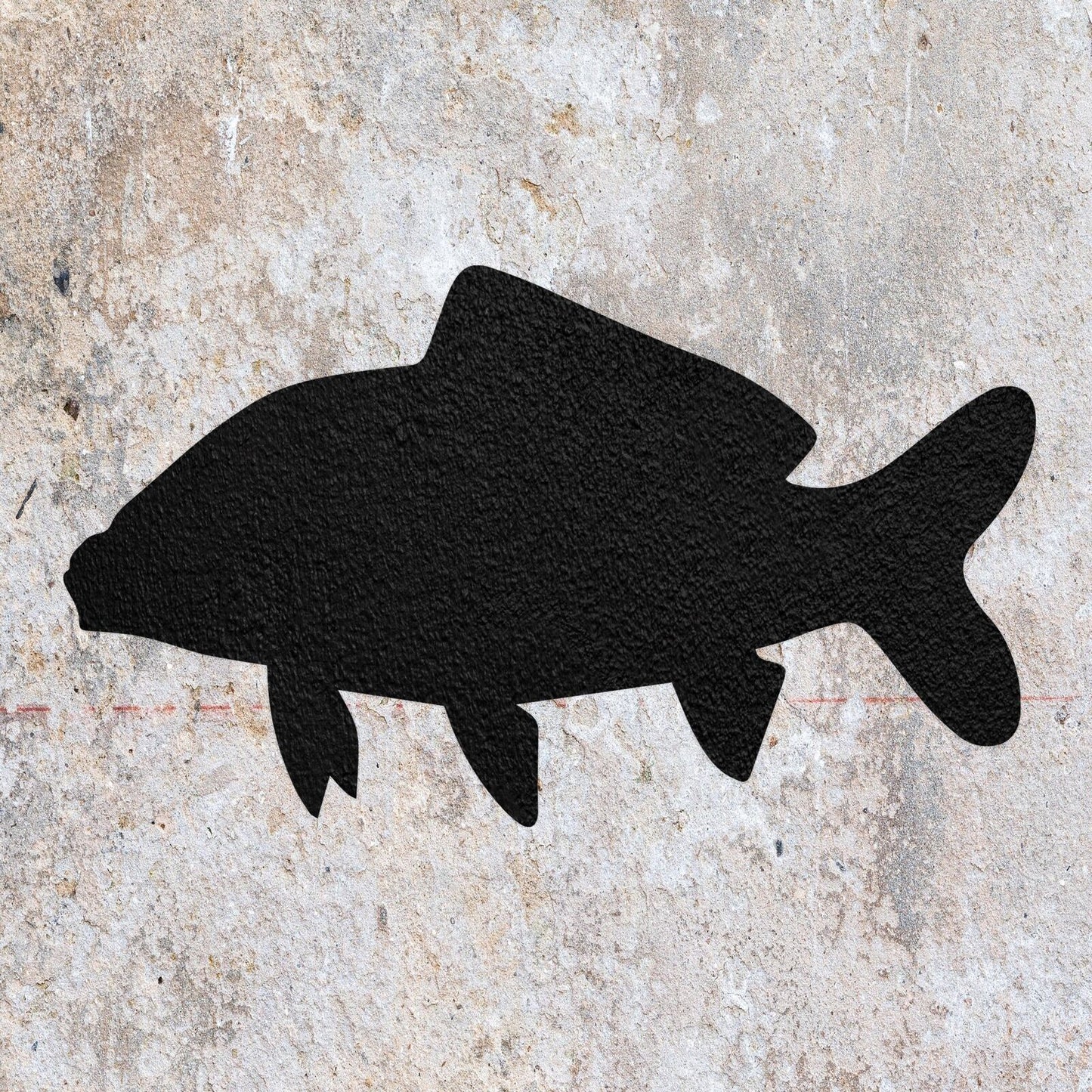 STENCIL CARP FISH MYLAR  PAINTING WALL ART  CRAFTS  AIRBRUSH