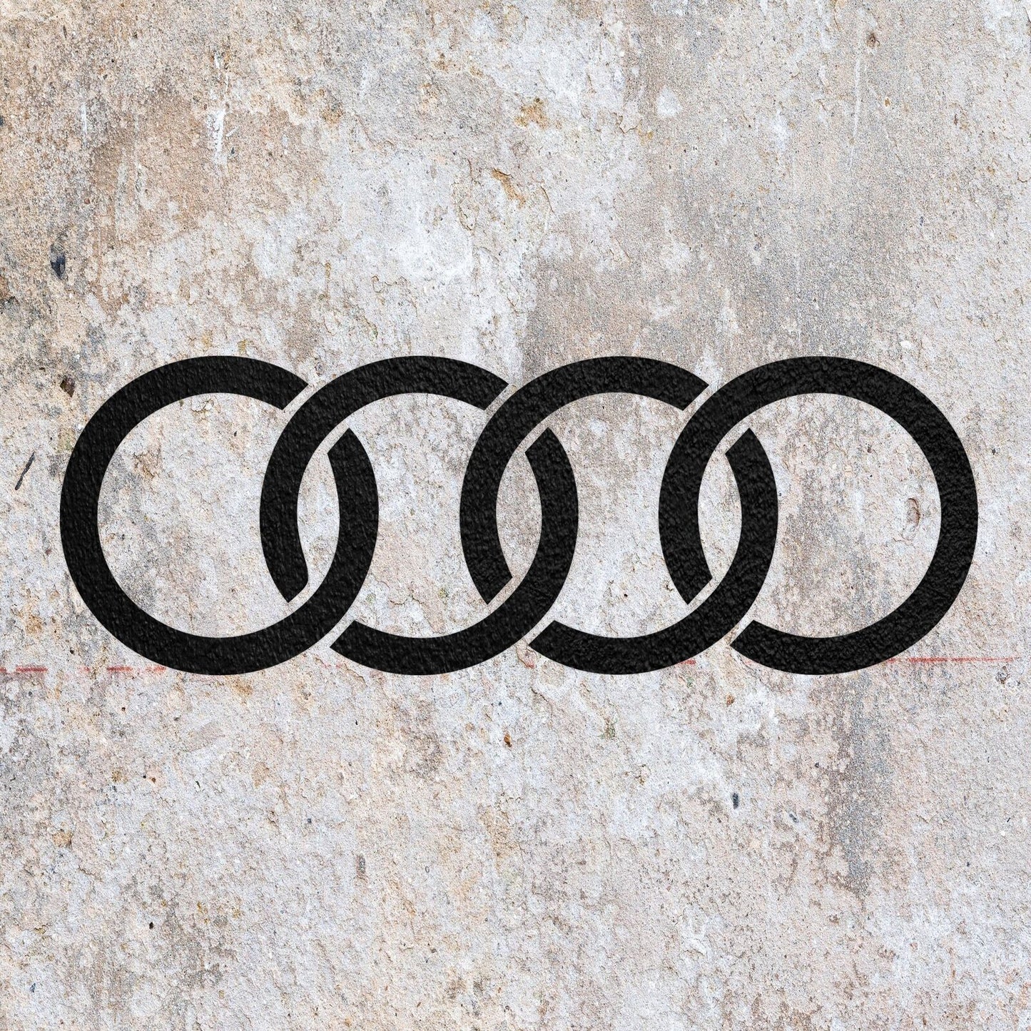 STENCIL AUDI CAR LOGO SIGN MYLAR  PAINTING WALL ART CRAFTS   AIRBRUSH