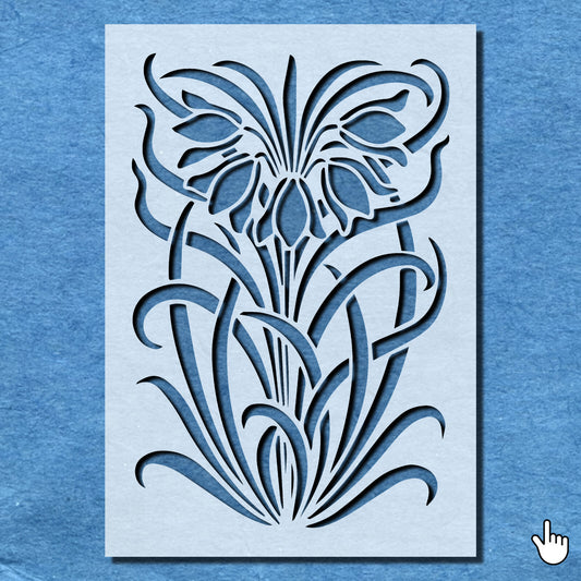 STENCIL FLOWER BEAUTIFUL SUMMER PLANT MYLAR PAINTING WALL ART CRAFT 11 AIRBRUSH