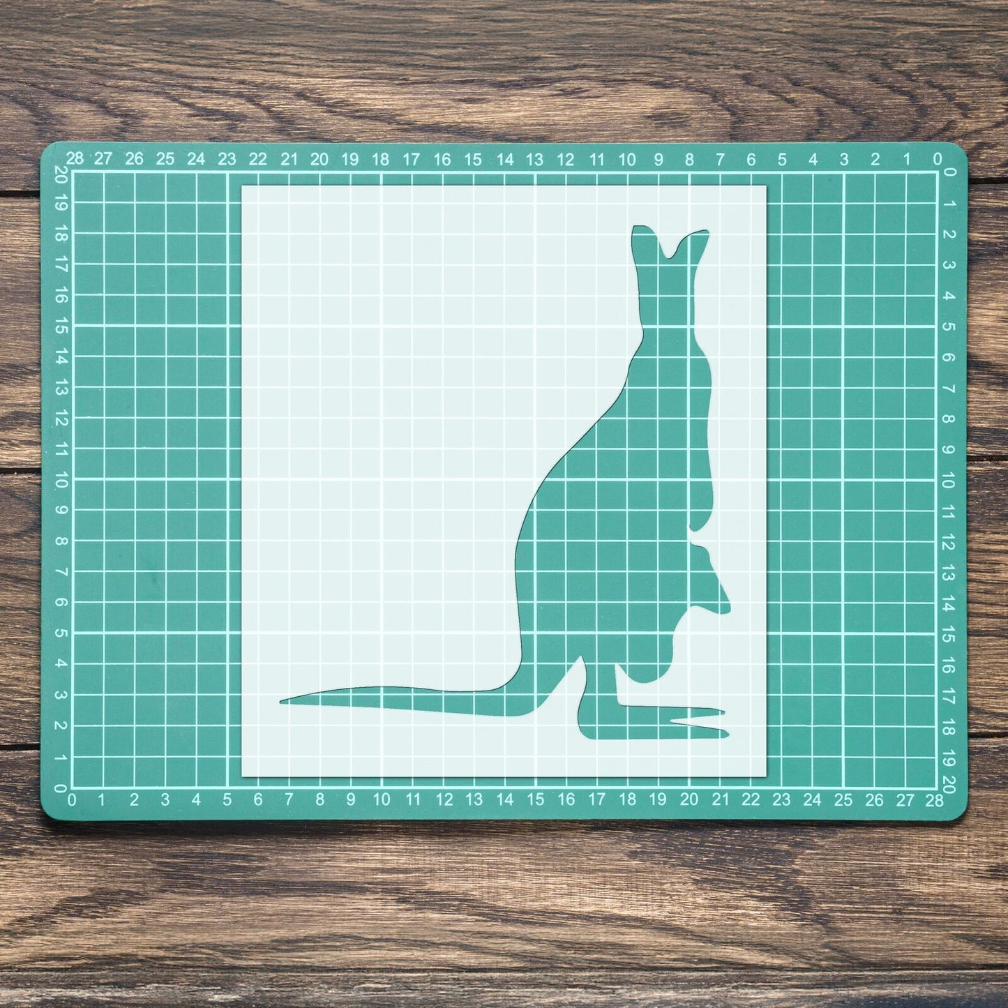 STENCIL KANGAROO AUSTRALIAN ANIMAL MYLAR  PAINTING WALL ART CRAFTS  5  AIRBRUSH