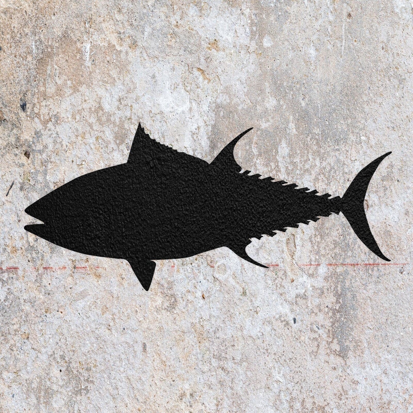 STENCIL TUNA FISH MYLAR  PAINTING WALL ART  CRAFTS  AIRBRUSH