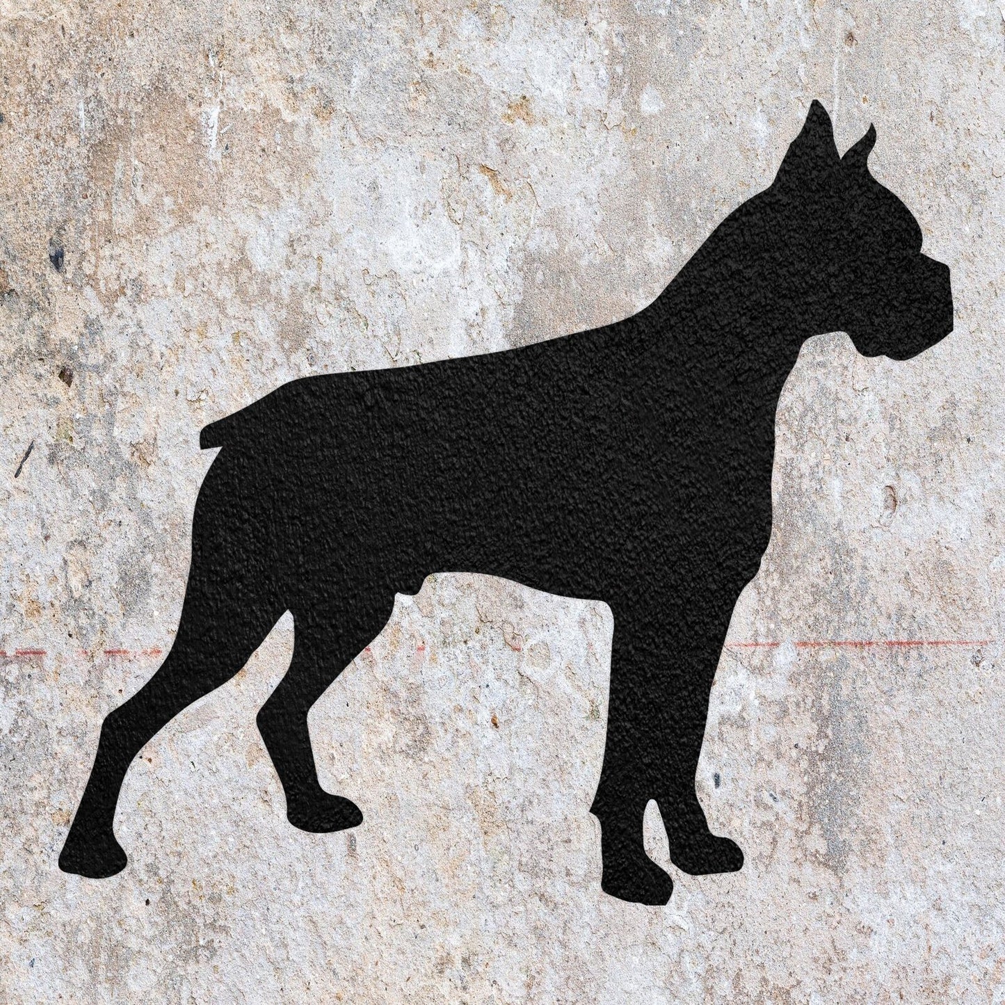 STENCIL BOXER DOG STANDING MYLAR WALL ART HOME DECOR ART CRAFT AIRBRUSH