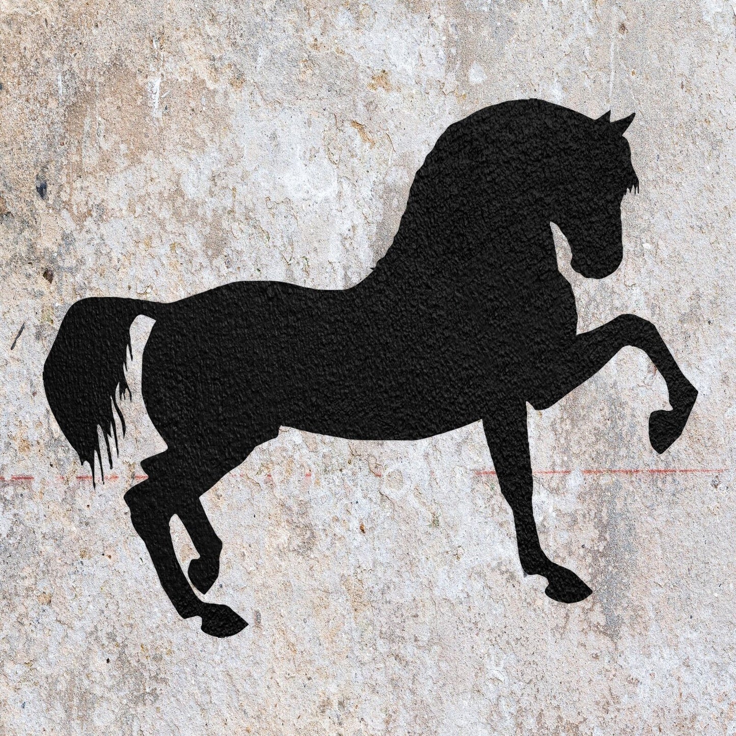 STENCIL HORSE LEG UP MYLAR  PAINTING WALL ART  CRAFTS  AIRBRUSH