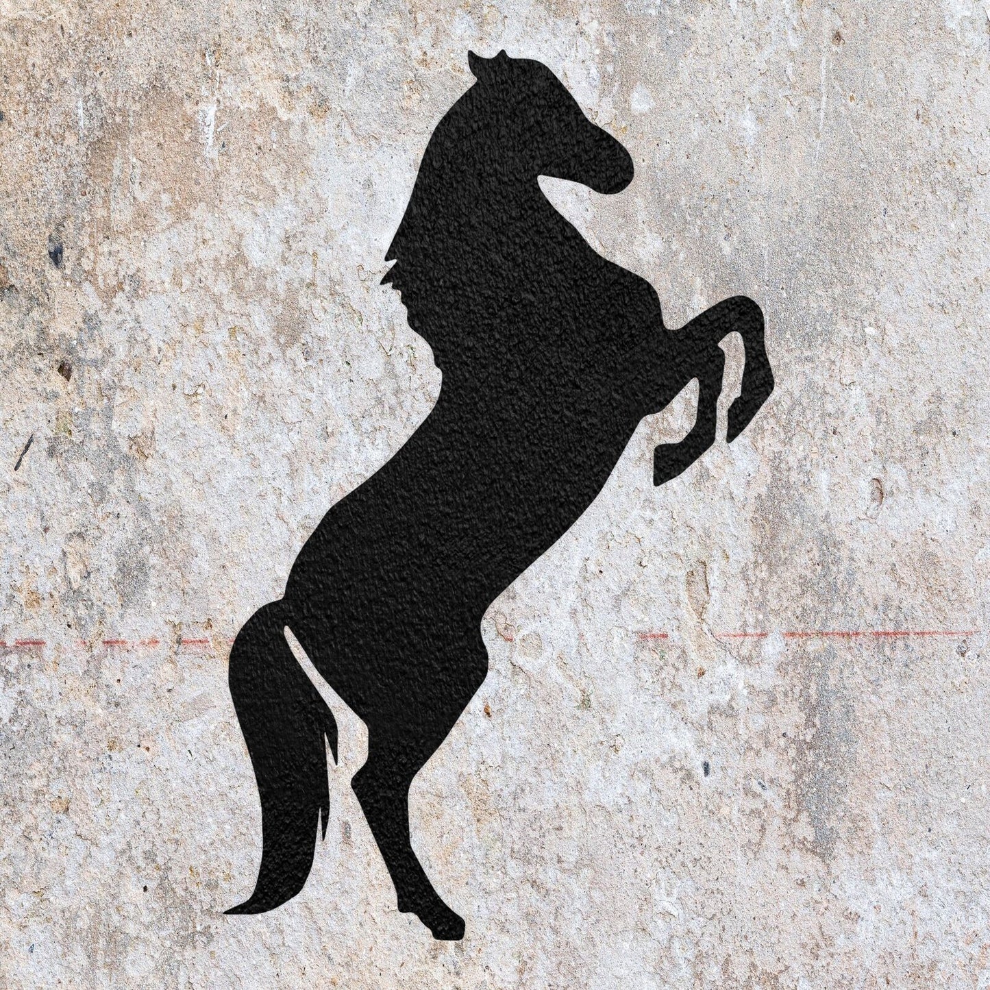 STENCIL HORSE REARING UP MYLAR  PAINTING WALL ART  CRAFTS  AIRBRUSH