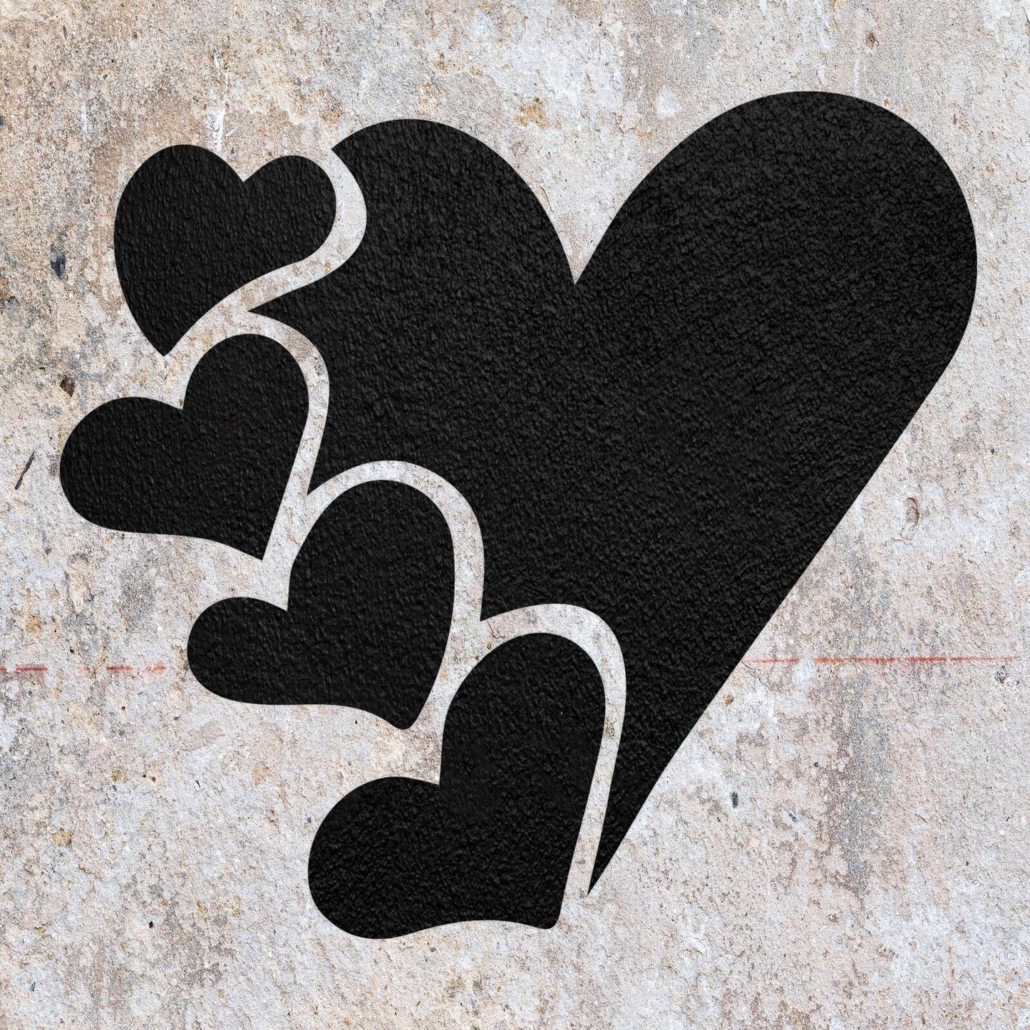 STENCIL HEART SHAPE LOVE MYLAR  PAINTING WALL ART CRAFTS  2  AIRBRUSH