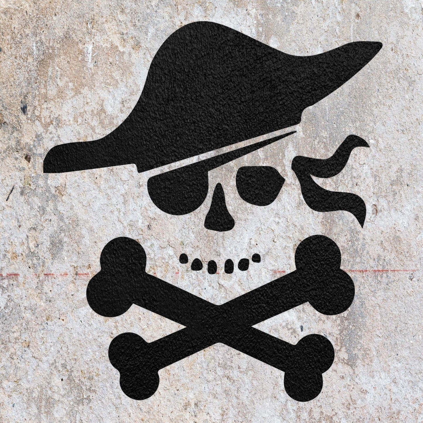 STENCIL PIRATE SKULL BS EYE PATCH HAT MYLAR PAINTING WALL ART CRAFTS  AIRBRUSH