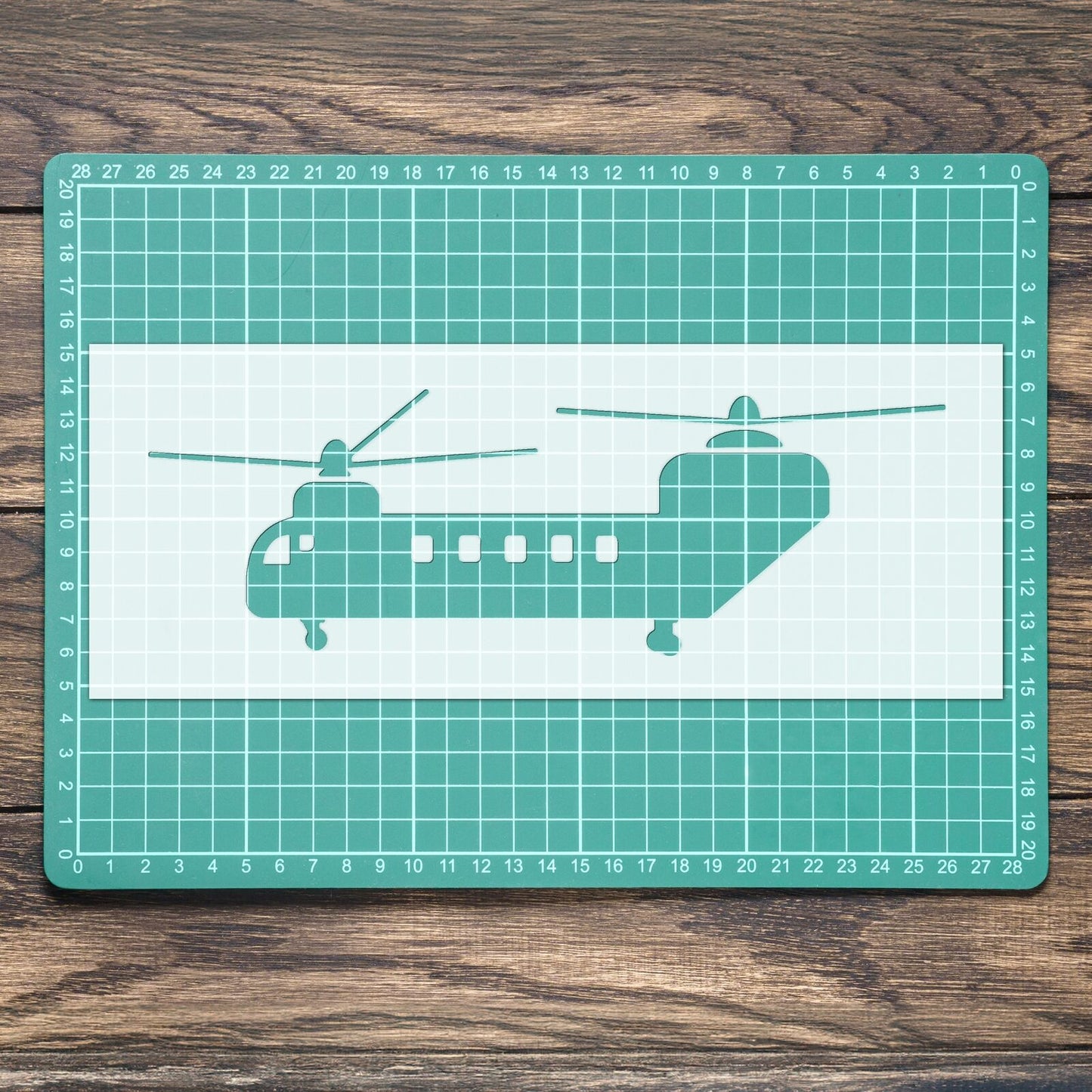 STENCIL CHINOOK HELECOPTER AIRCRAFT MYLAR PAINTING WALL ART CRAFTS AIRBRUSH